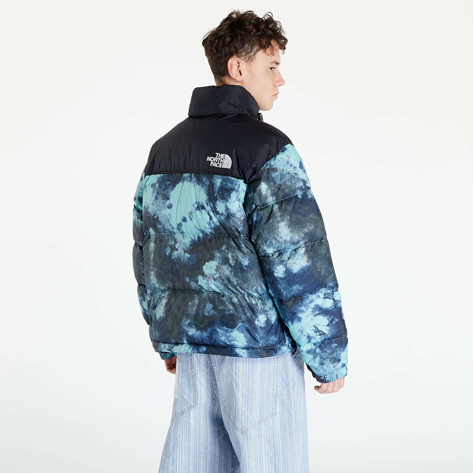Blue camo north face jacket on sale