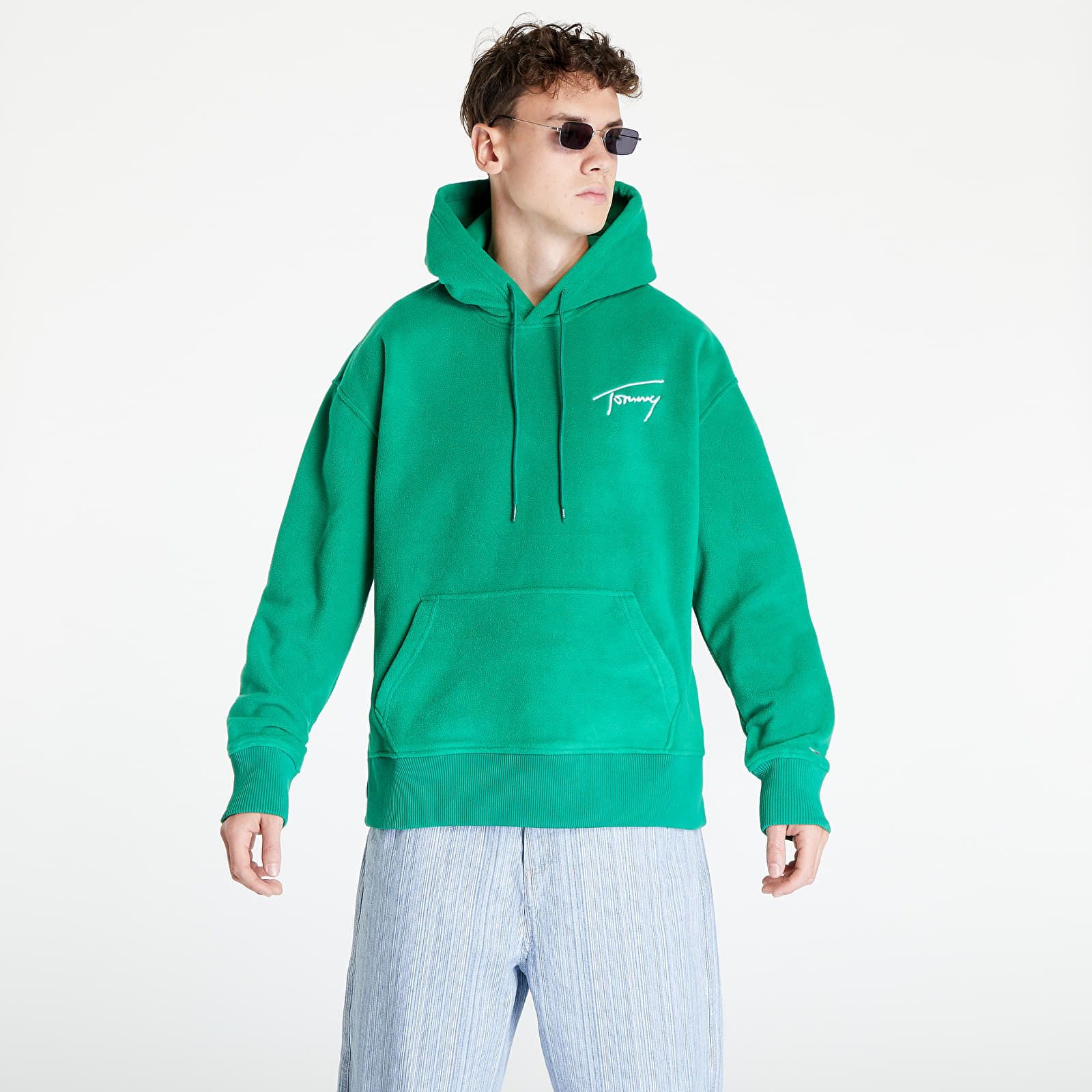 Sudaderas Tommy Jeans Relaxed Polar Signa Hoodie Green
