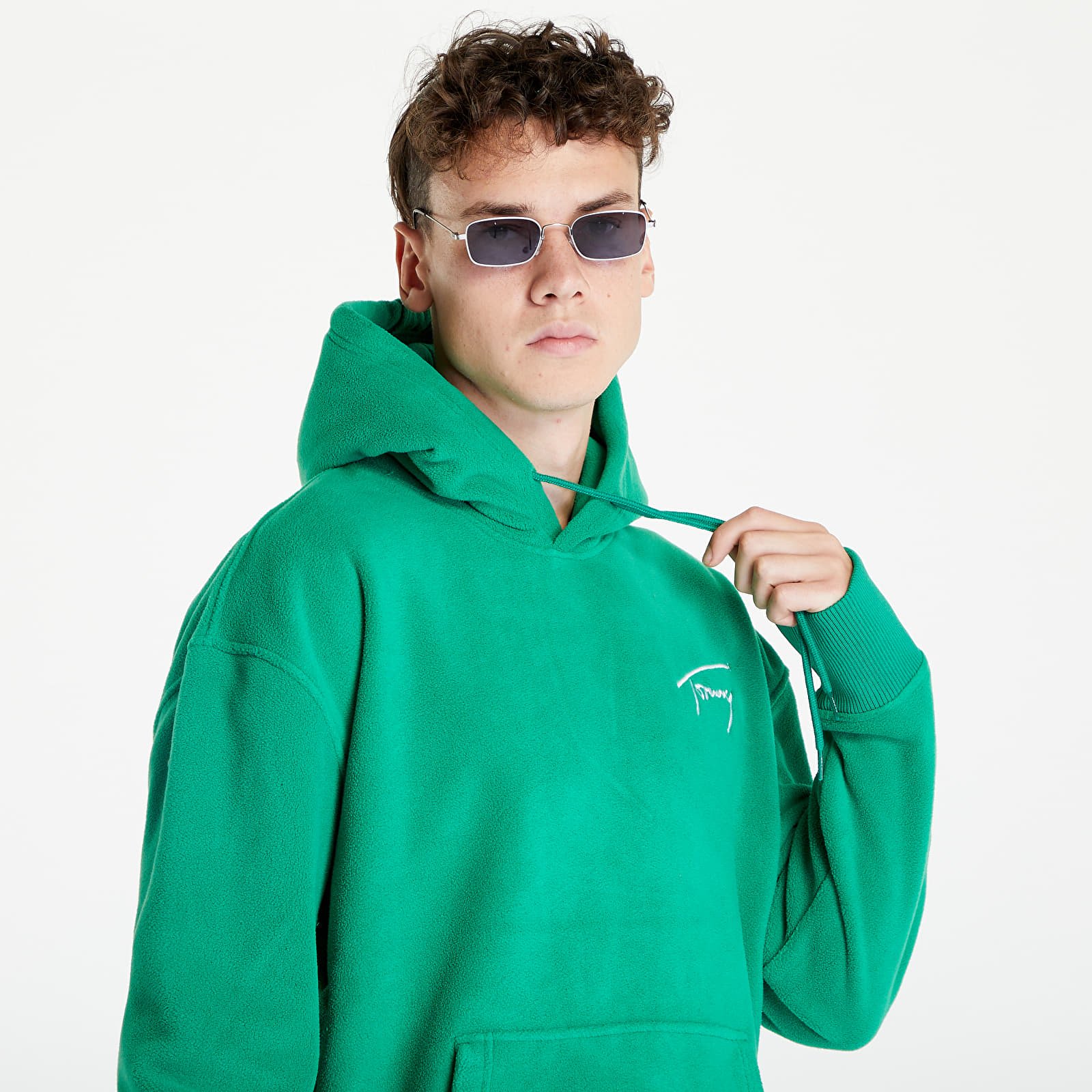 Sudaderas Tommy Jeans Relaxed Polar Signa Hoodie Green