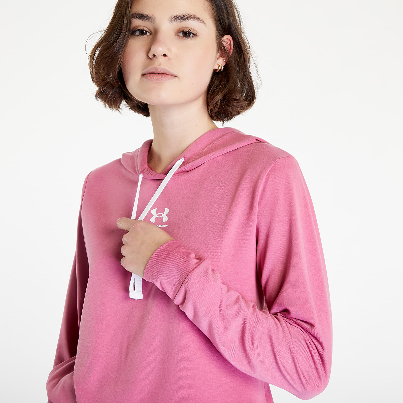 Under armour sale pink hoodie