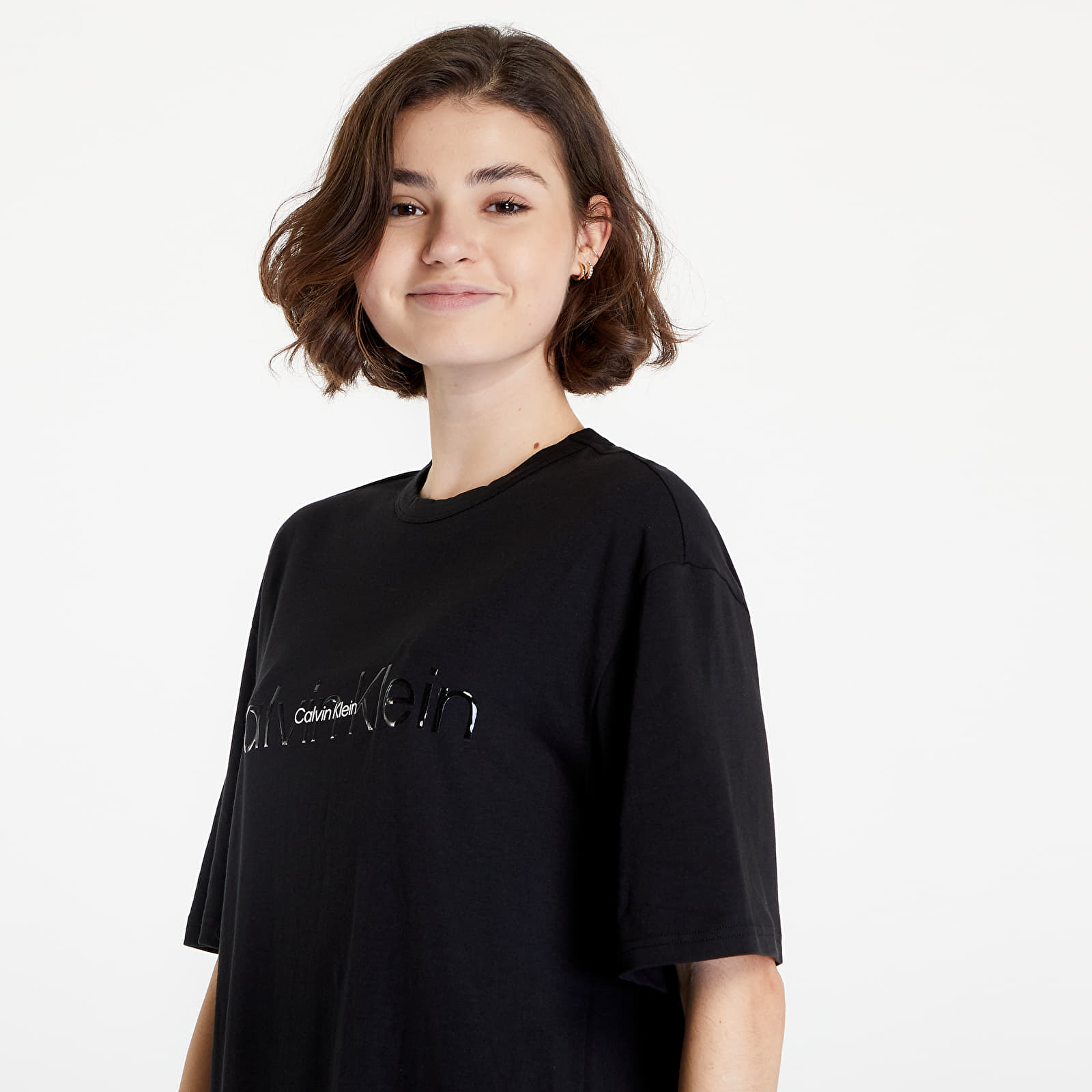 Calvin klein black shirt best sale womens