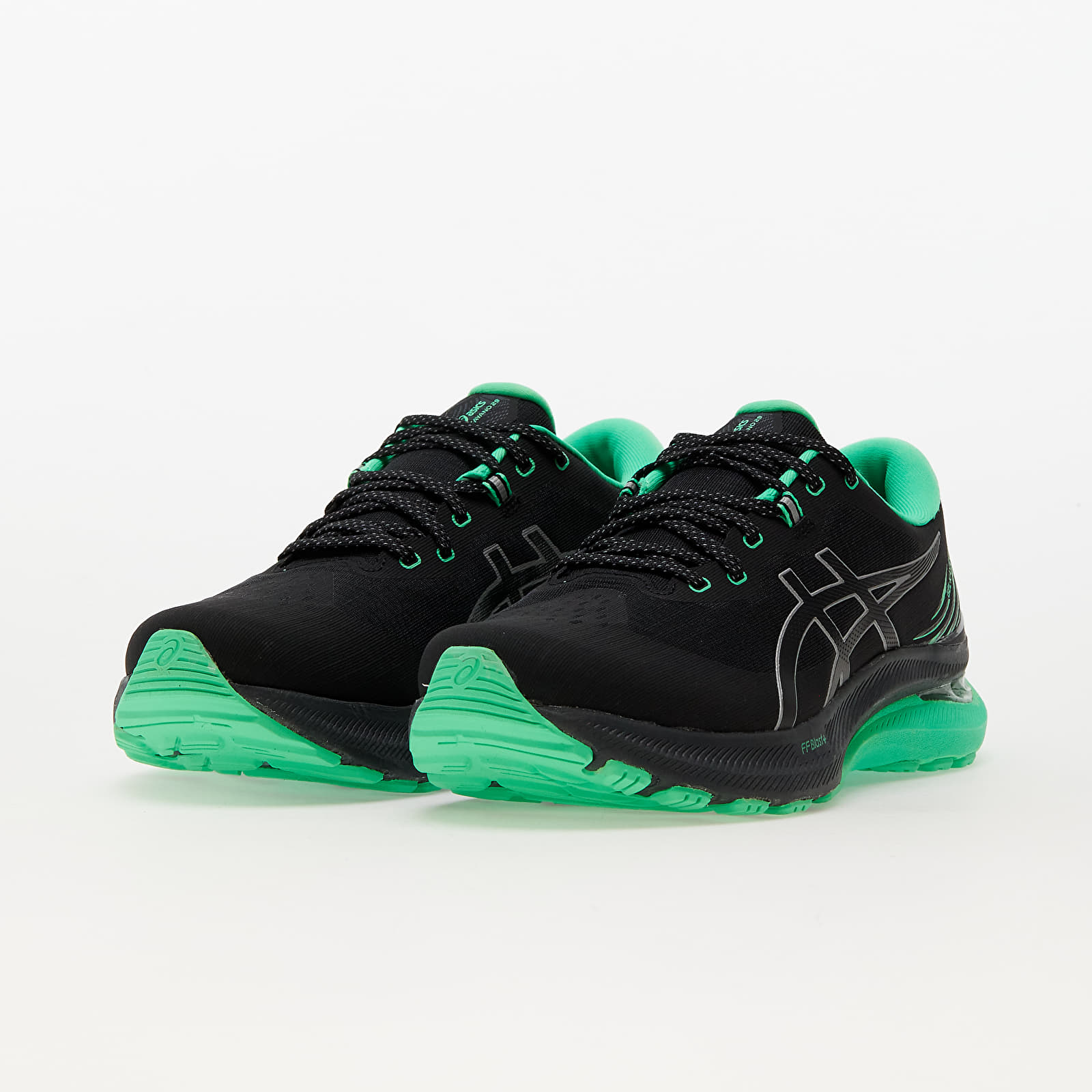 Asics black and green hotsell