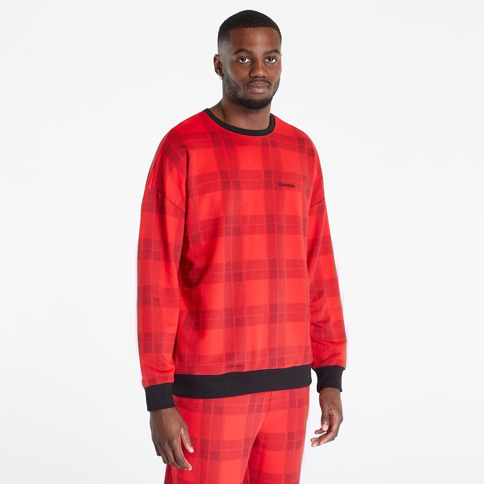 Felpe e maglioni Calvin Klein Mc Holiday Lounge L/S Sweatshirt Textured Plaid/ Exact