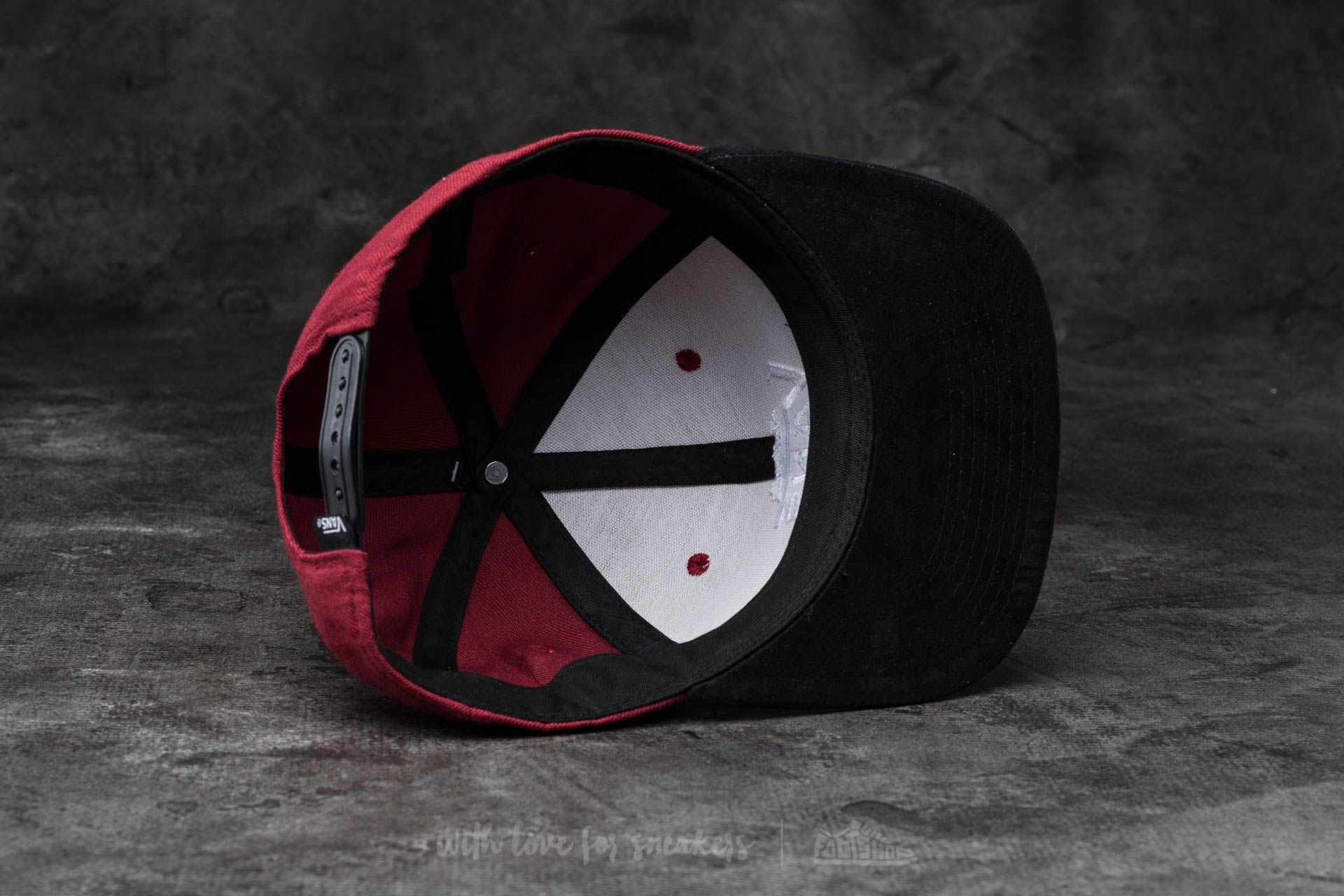 Caps Vans Authentic Snapback Rhubarb-Black