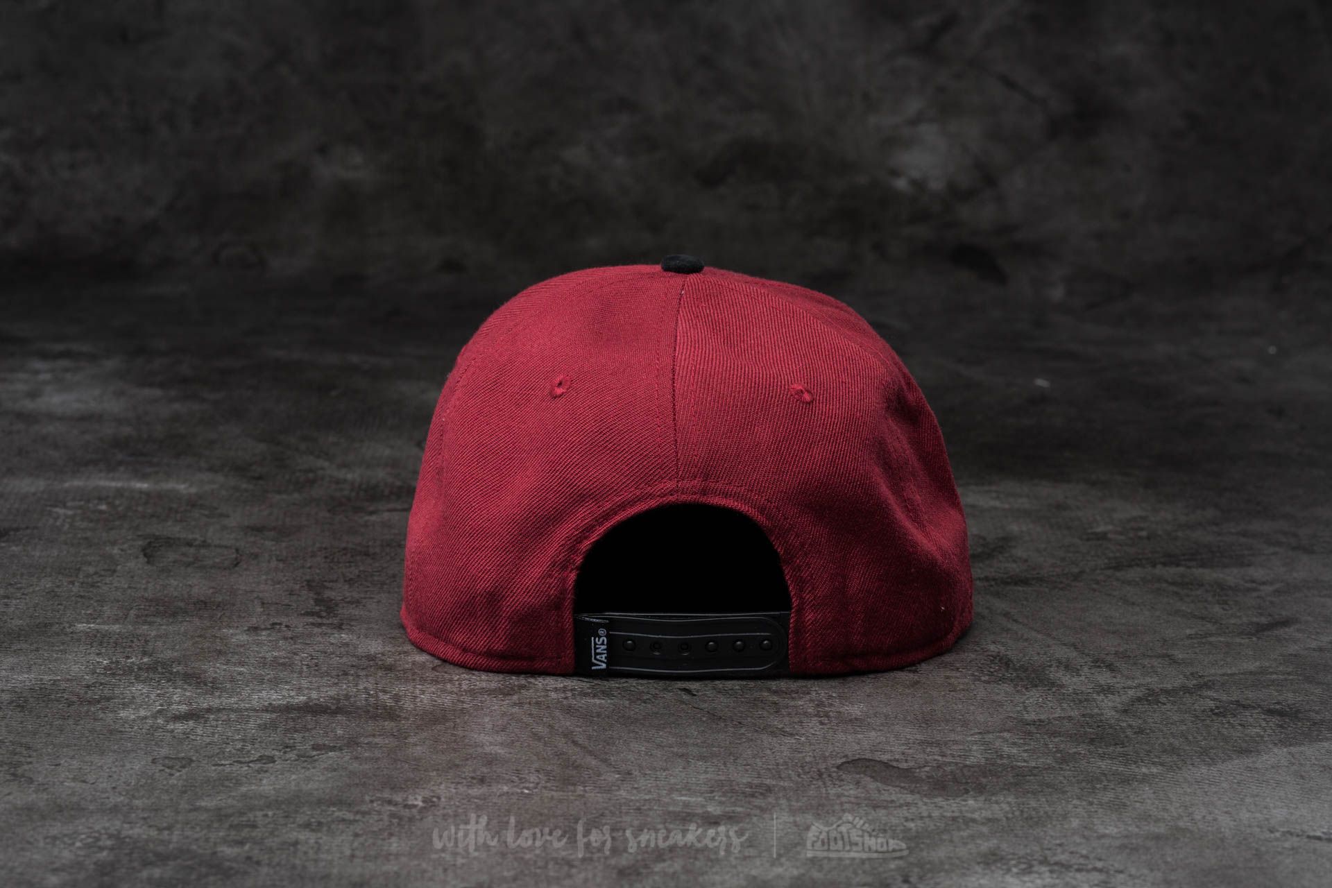 Caps Vans Authentic Snapback Rhubarb-Black