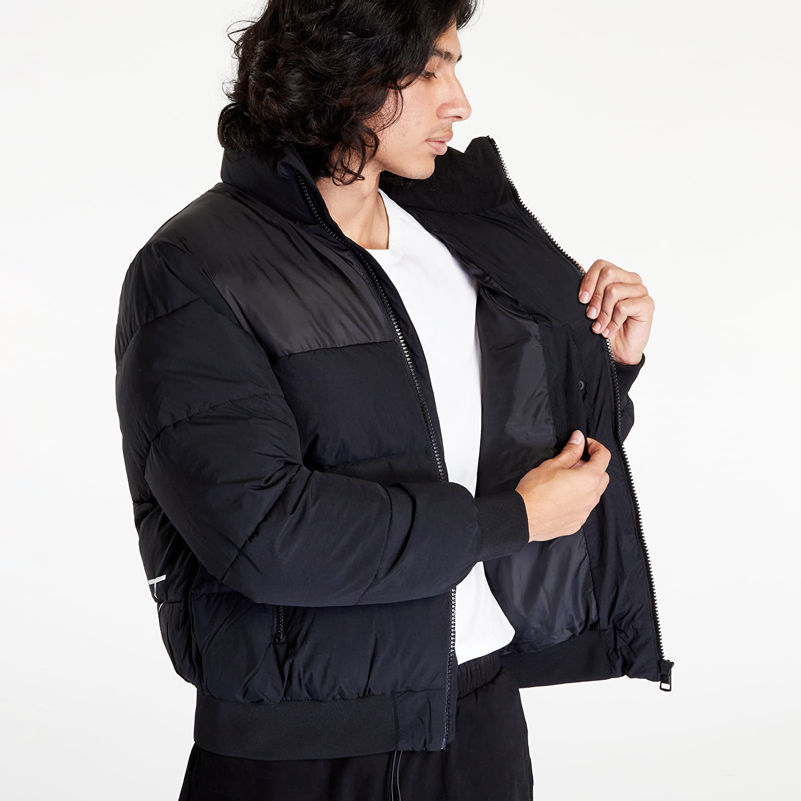 Mixed media puffer 2025 jacket calvin klein