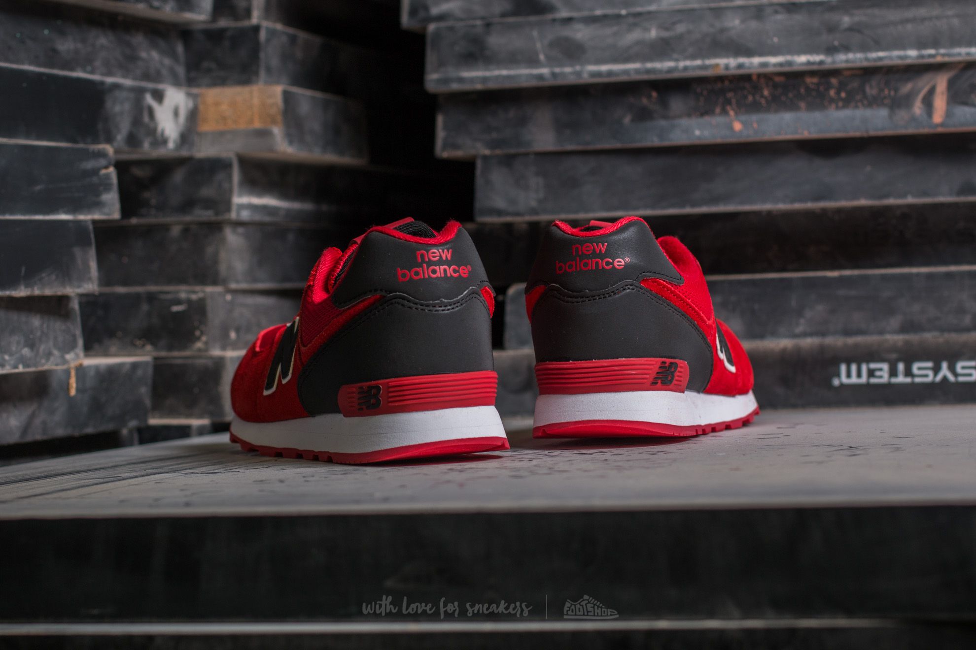 Gyerek sneakerek and cipők New Balance 574 Red/ Black
