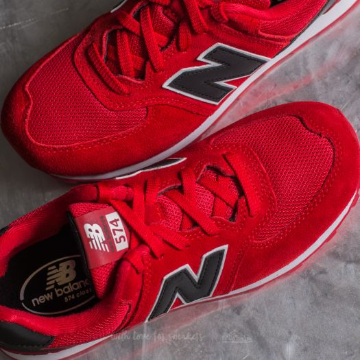 Kids sneakers and shoes New Balance 574 Red Black Footshop