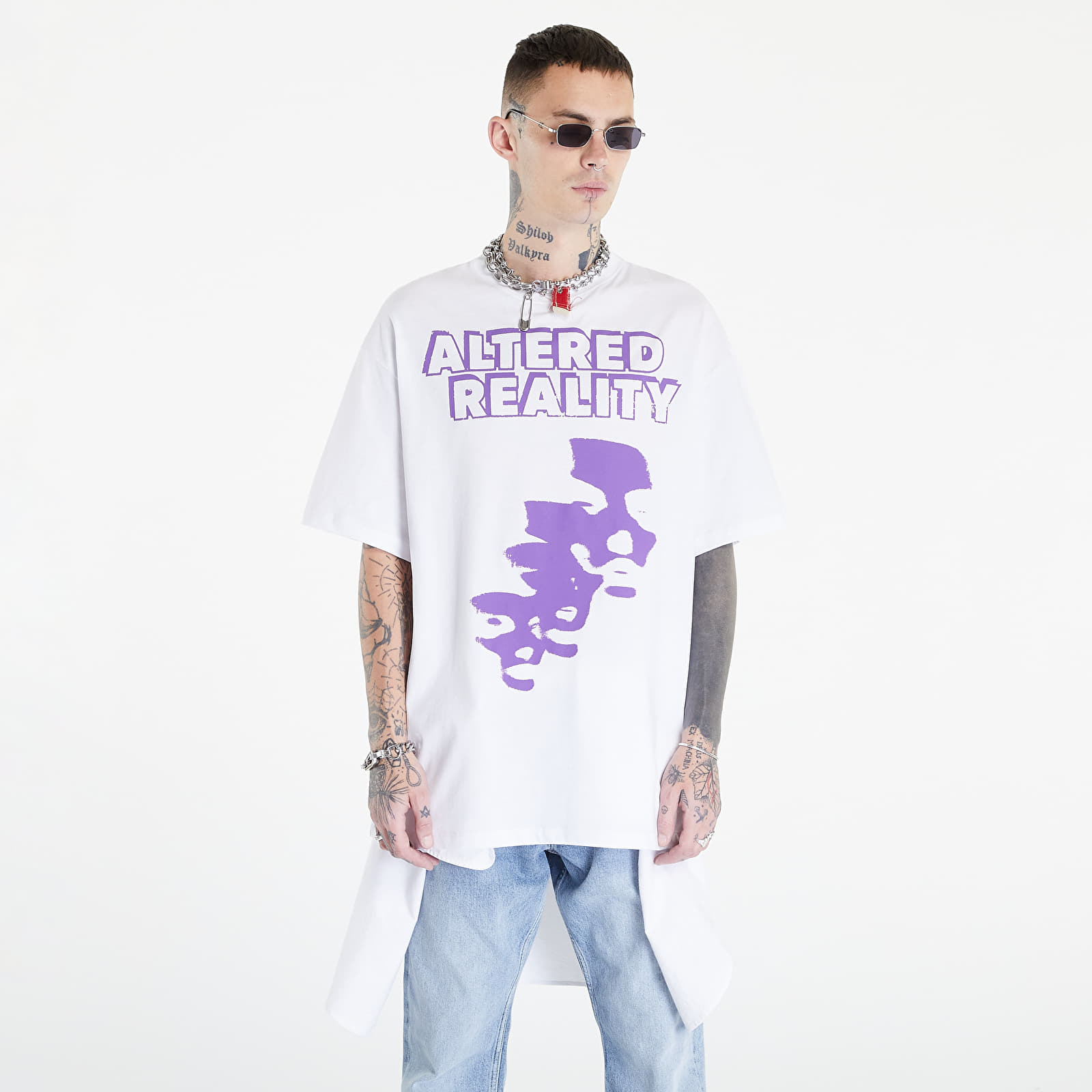Koszulki RAF SIMONS Oversized T-Shirt With Altered Reality Print Front White