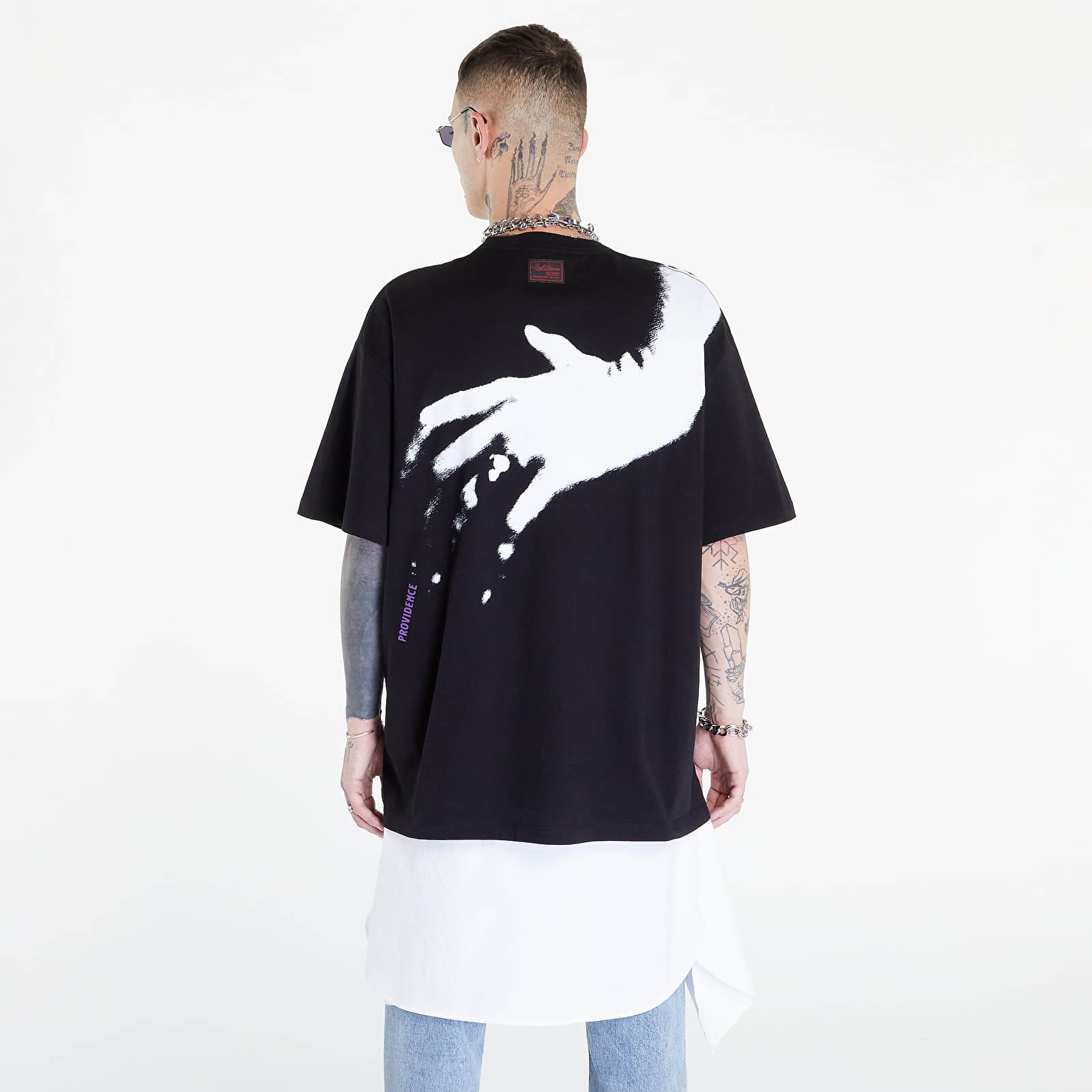 Tricouri  RAF SIMONS Overzised T-Shirt With Nails Print Front And Back Black