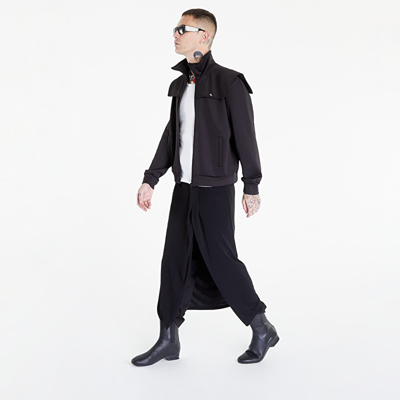 Sweatshirt RAF SIMONS Zip Up Track Jacket With Strom Flap Black