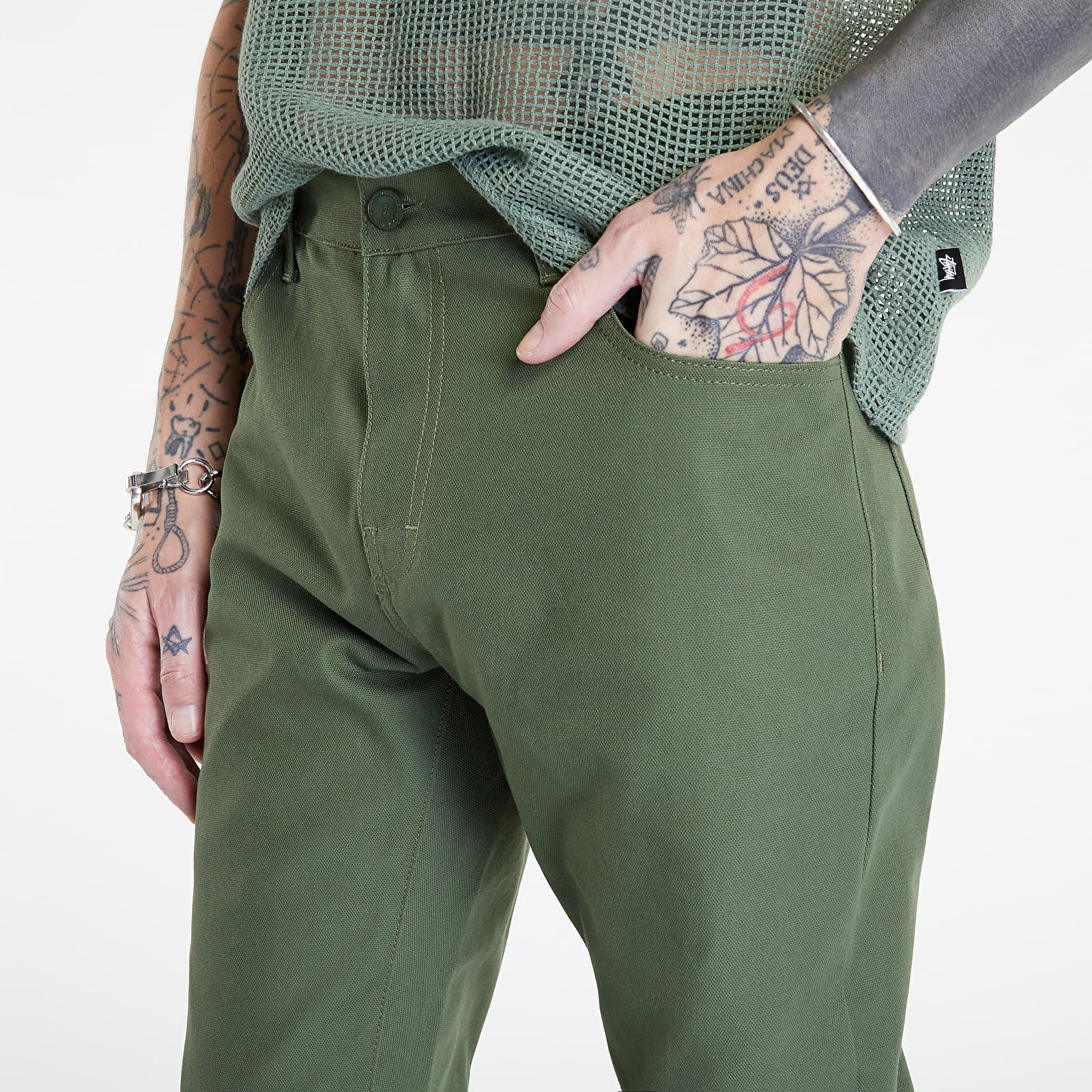 Džínsy a nohavice RAF SIMONS Slim Fit Denim Pants Khaki