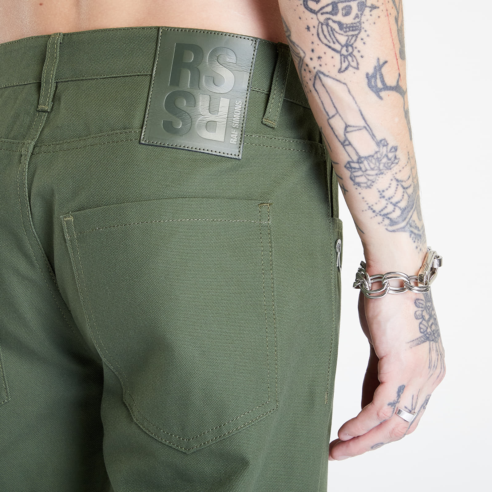 Džínsy a nohavice RAF SIMONS Slim Fit Denim Pants Khaki