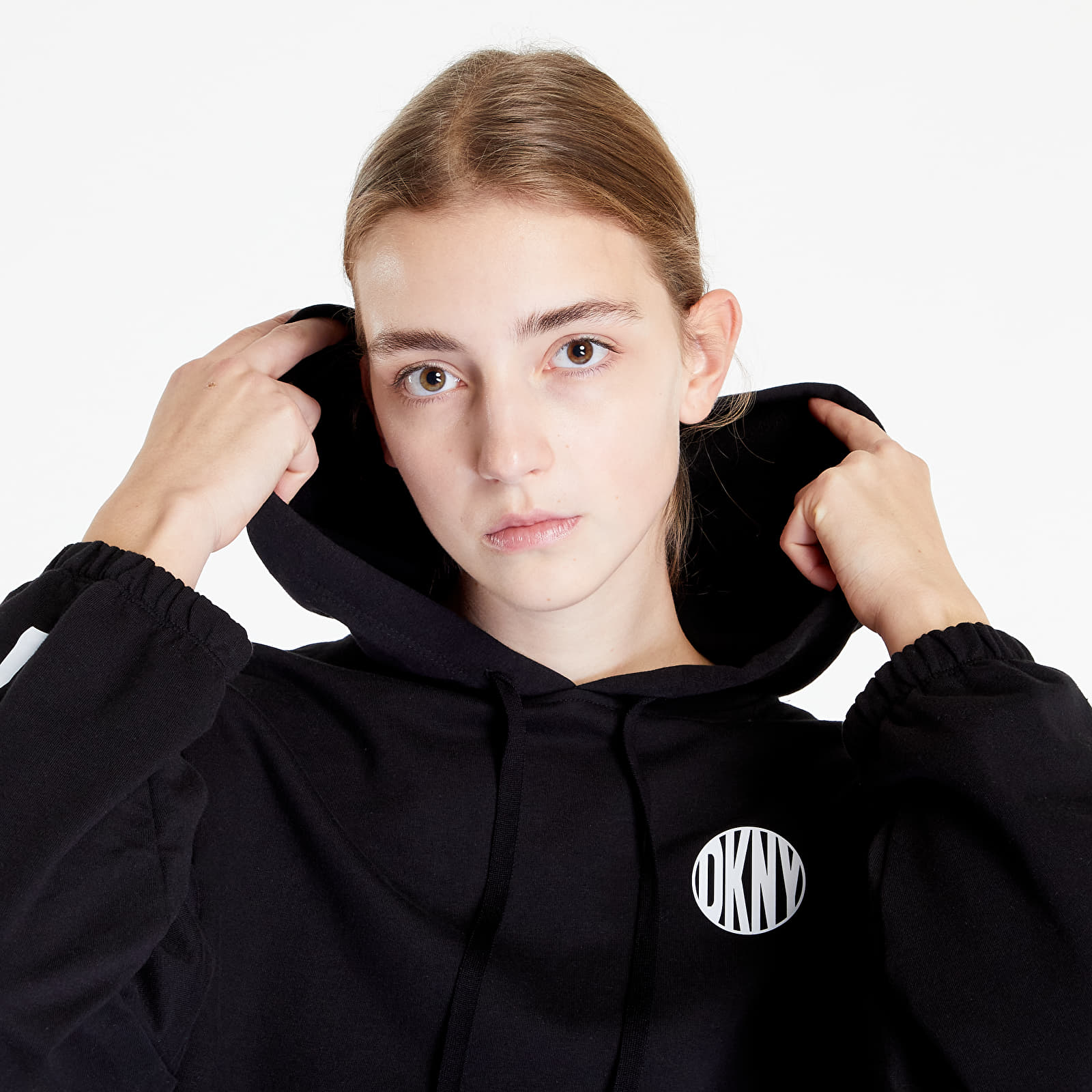 Mikiny DKNY Intimates City Vibes L/S Hoodie Pyjama Black