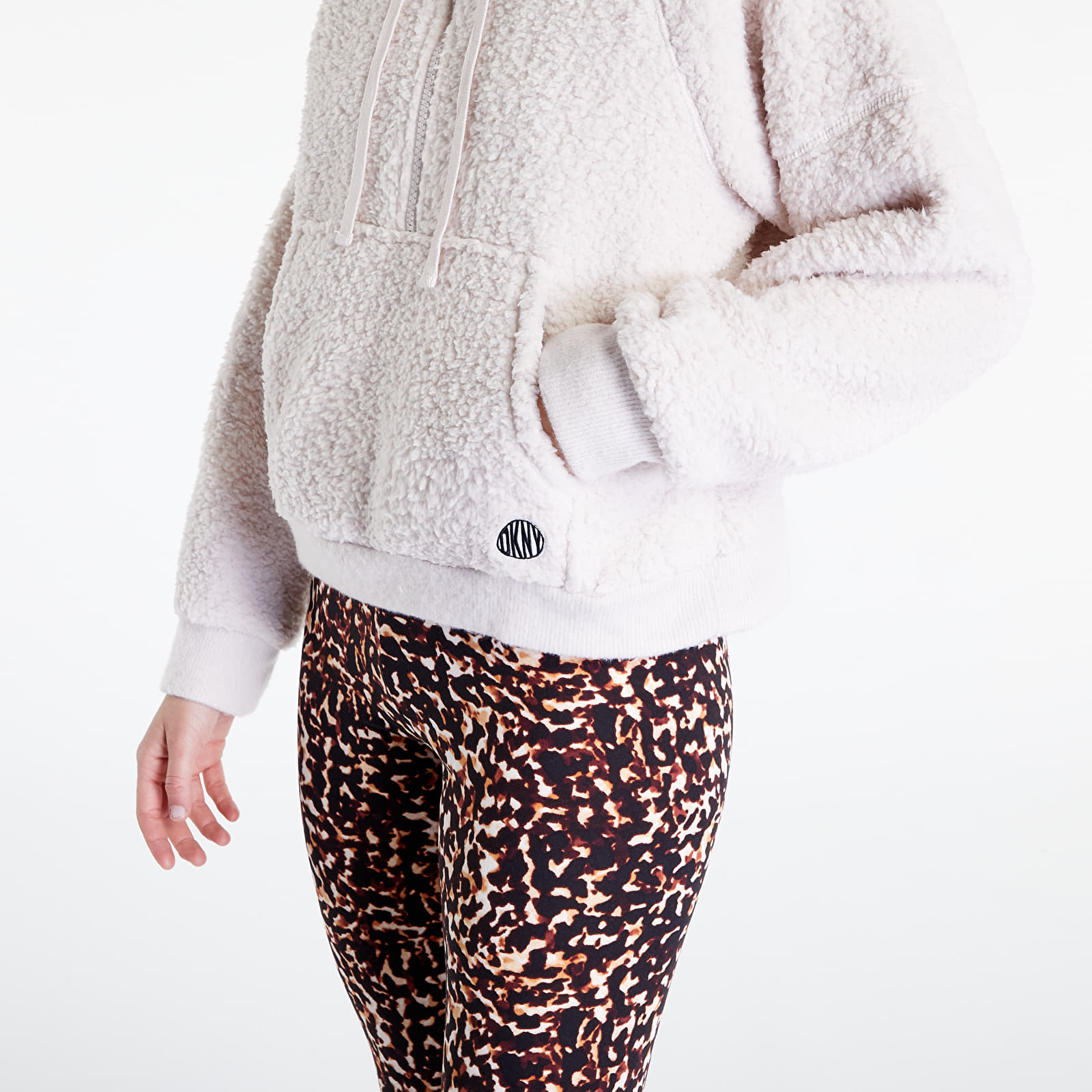 Dukserice DKNY Intimates Keep It Real Cozy Long Hoodie PJ L/S Brown PT