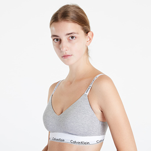 Calvin Klein Bralette feminino moderno de algodão sem forro sem fio