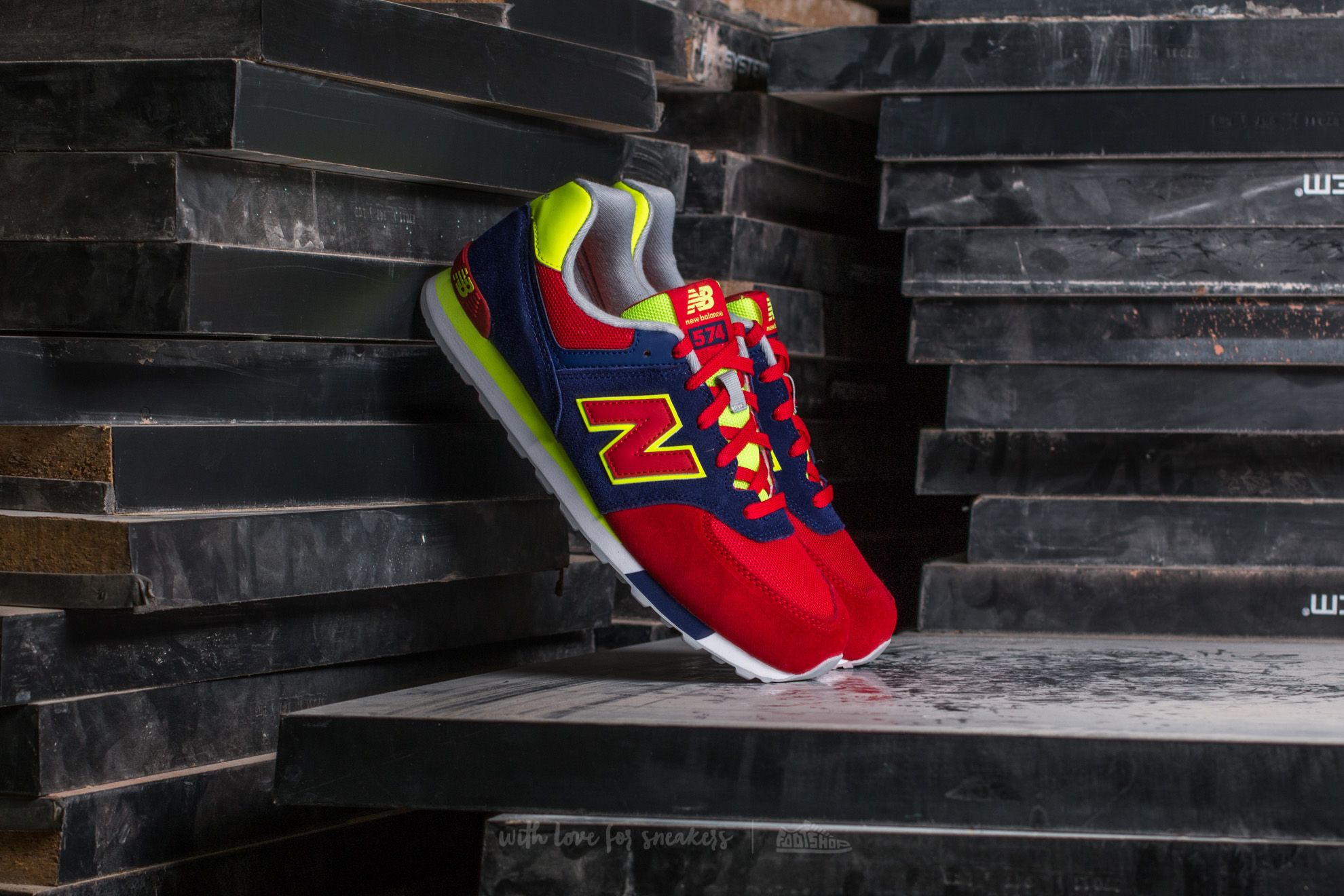 Zapatillas y zapatos para niños New Balance 574 Basin/ Red