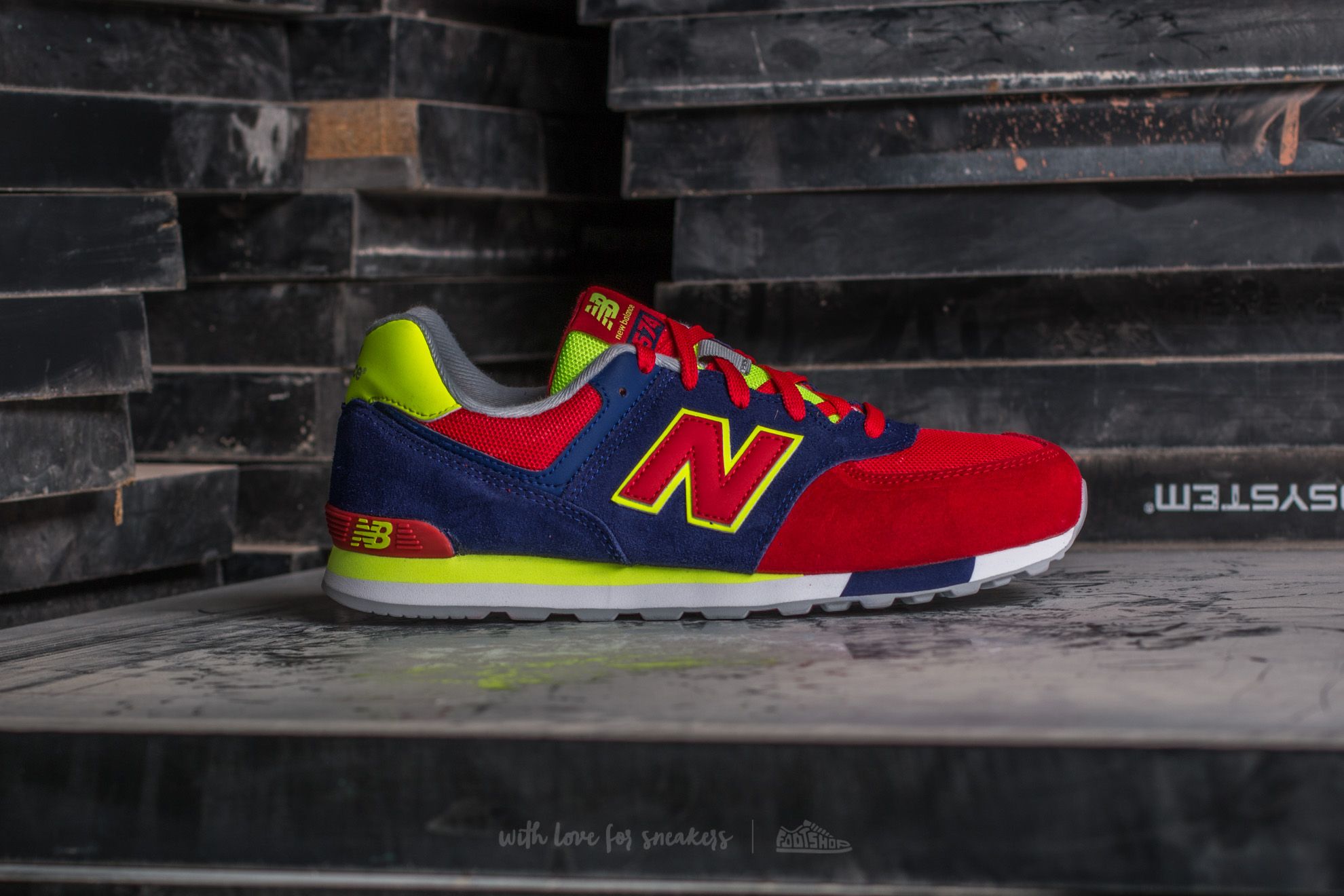 Zapatillas y zapatos para niños New Balance 574 Basin/ Red