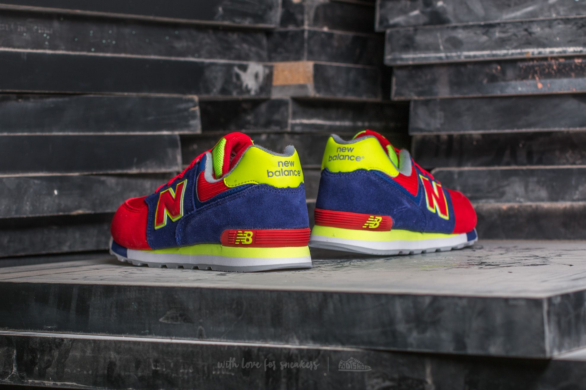 Zapatillas y zapatos para niños New Balance 574 Basin/ Red