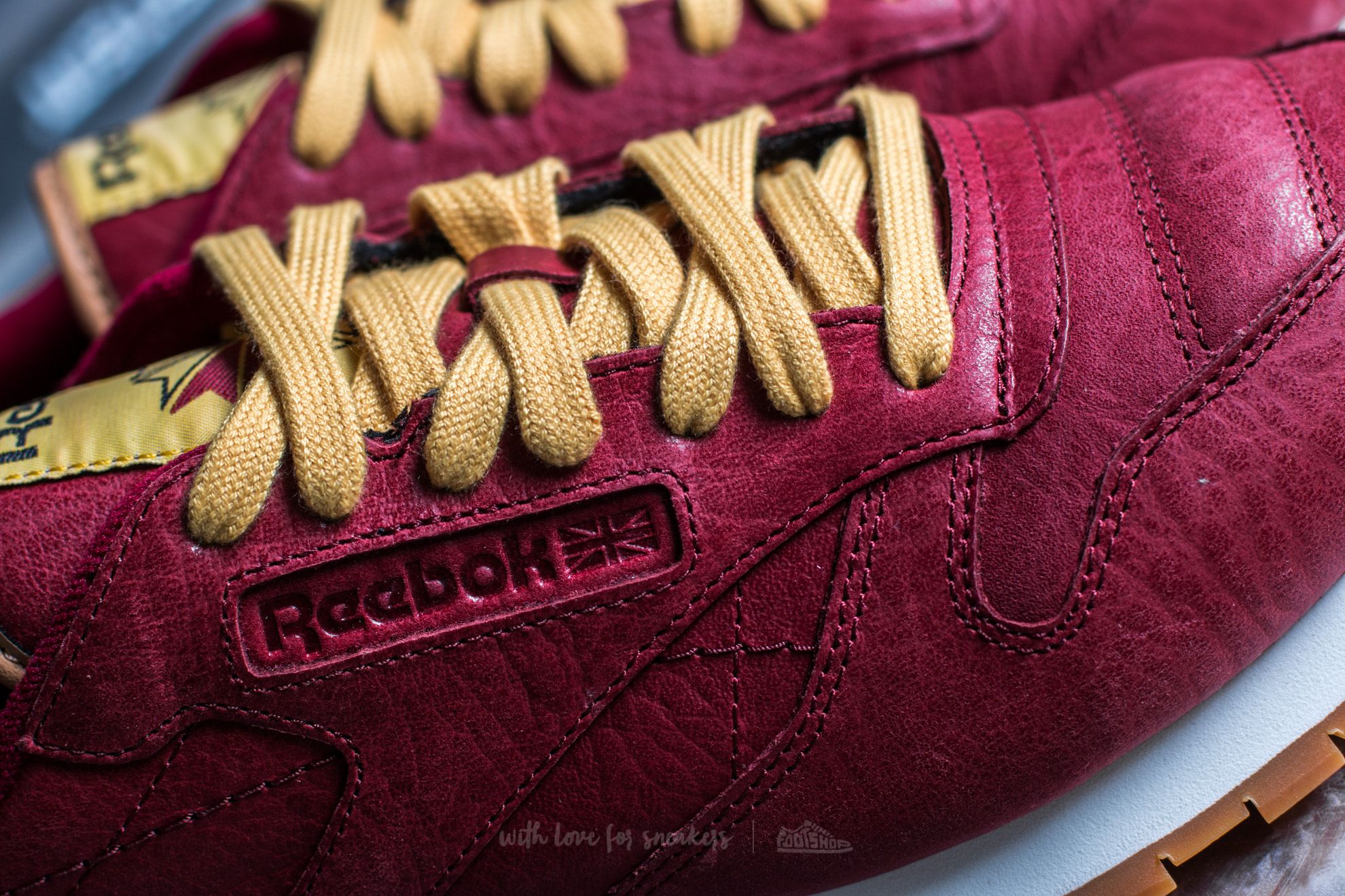 Herresko Reebok Classic Leather Boxing Rugged Maroon/ Chalk-Gum