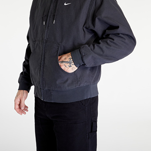 Jackets Nike Life Men's Padded Hooded Jacket Off Noir/ White