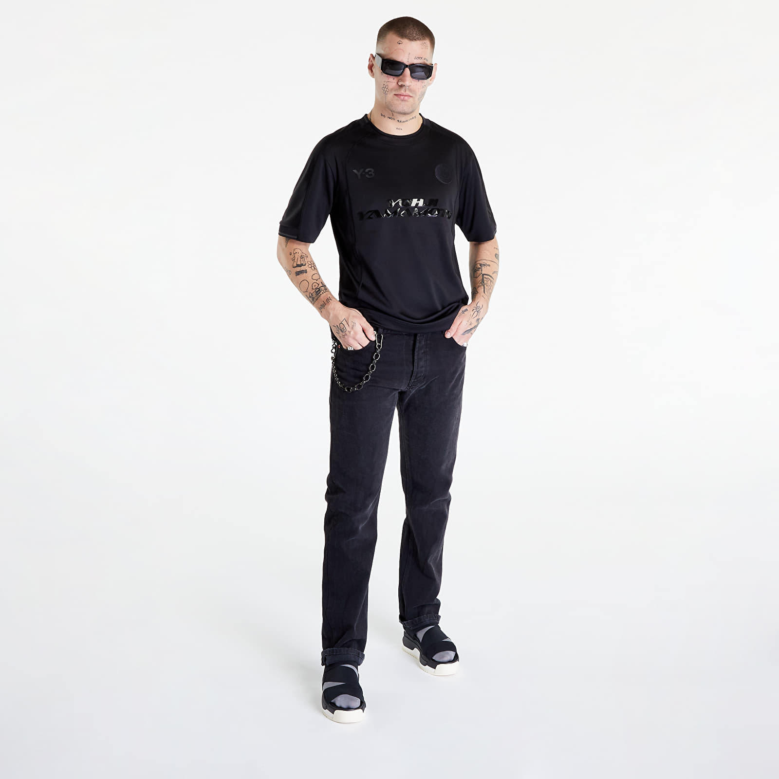 Marškinėliai Y-3 U Logo Ss Tee Black