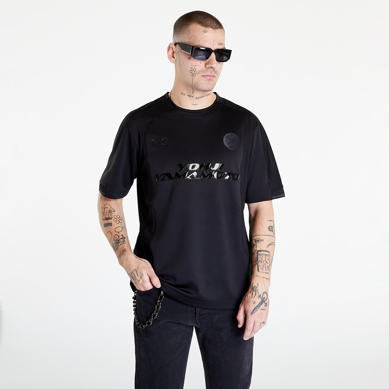 Marškinėliai Y-3 U Logo Ss Tee Black