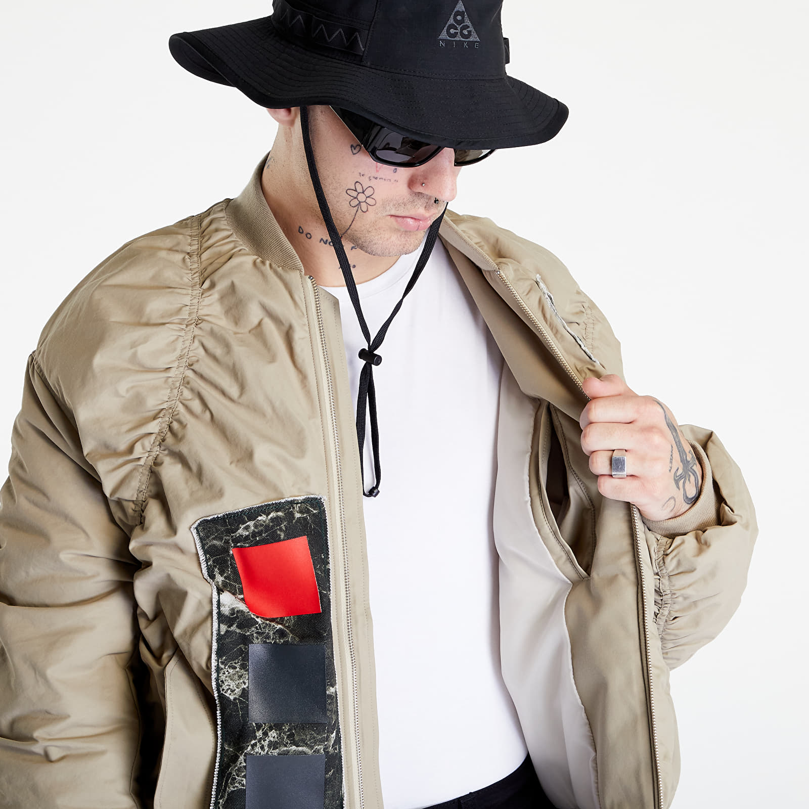 Jackets A-COLD-WALL* Cubist Ruched Bomber Jacket Dark Stone Jackets A-COLD-WALL* Cubist Ruched Bomber Jacket Dark Stone