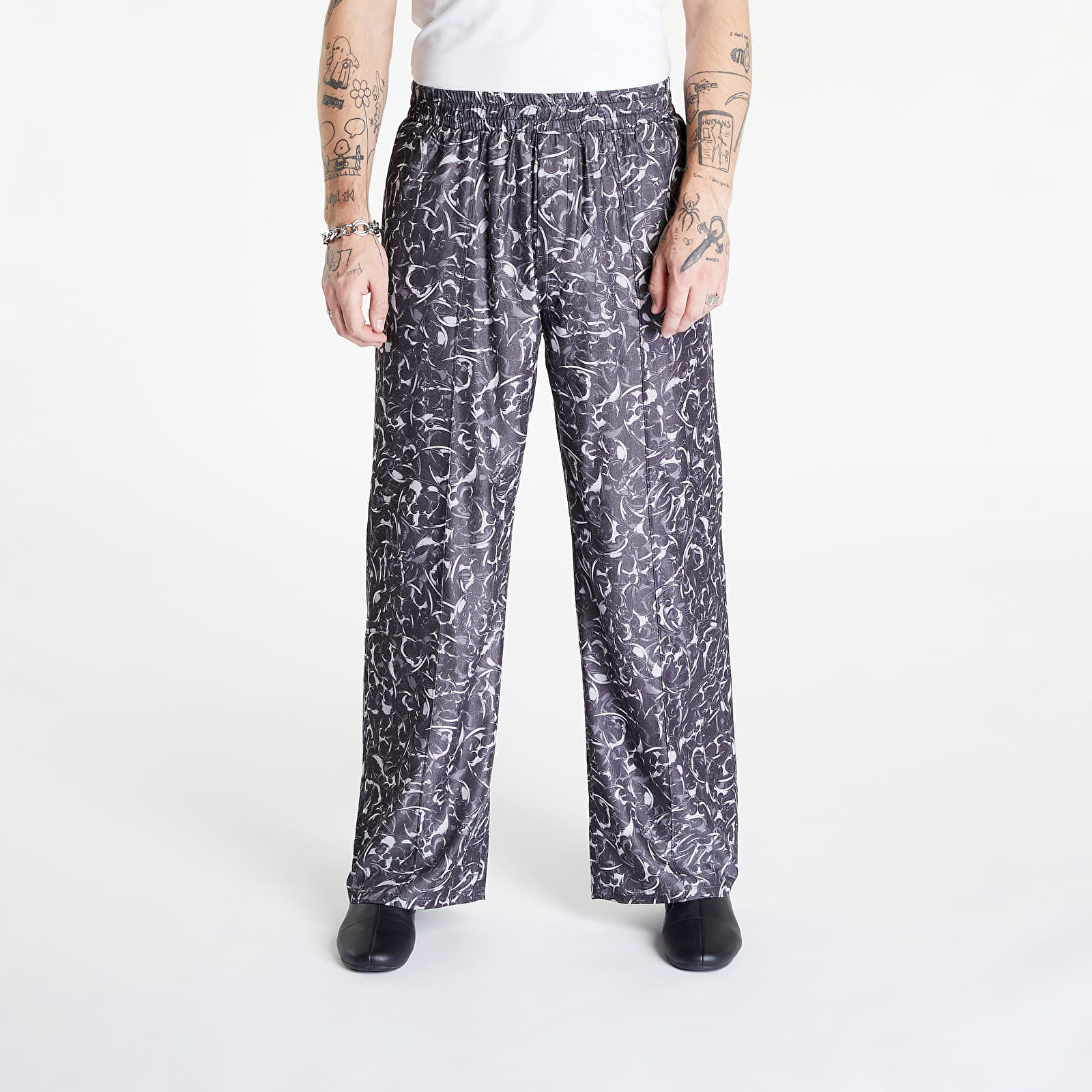 Spodnie Han Kjøbenhavn Printed Viscose Loose Trousers Silver
