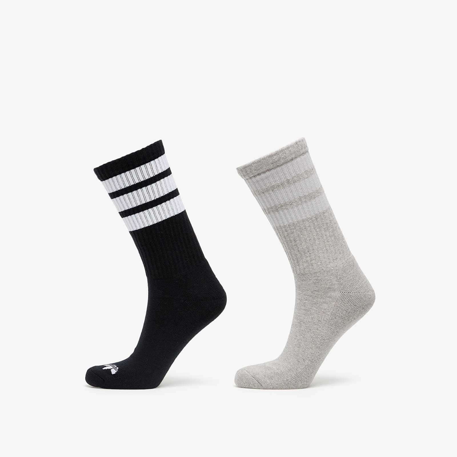 Ponožky adidas 3-Stripes Crew Socks 2-Pack Black/ Grey
