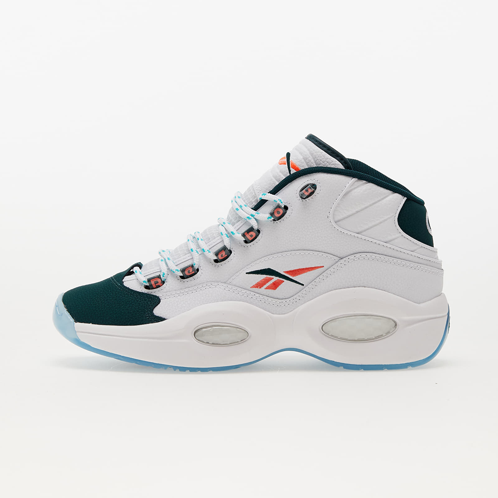 Levně Reebok Question Mid Soft White/ Foreign Green/ Organic Flame
