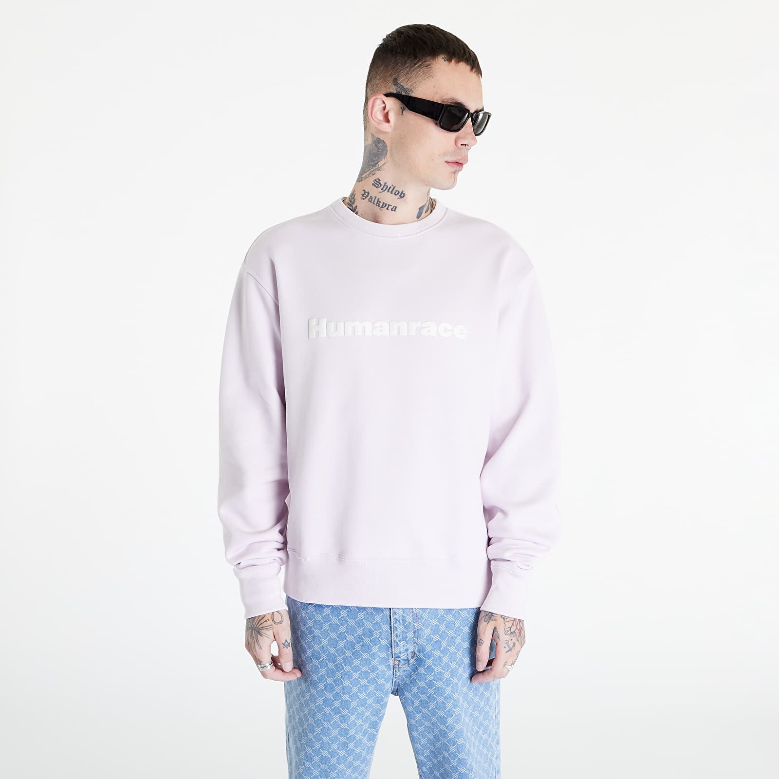 Dukserice adidas Originals Pharrell Williams Basics Crew Sweatshirt (Gender Neutral) Almost Pink
