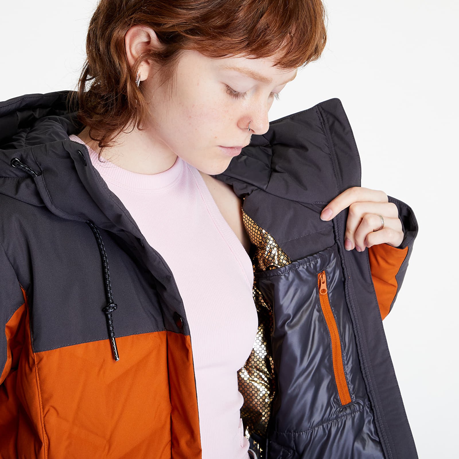 Joped Columbia Mountain Croo II Mid Down Jacket Shark/ Warm Copper