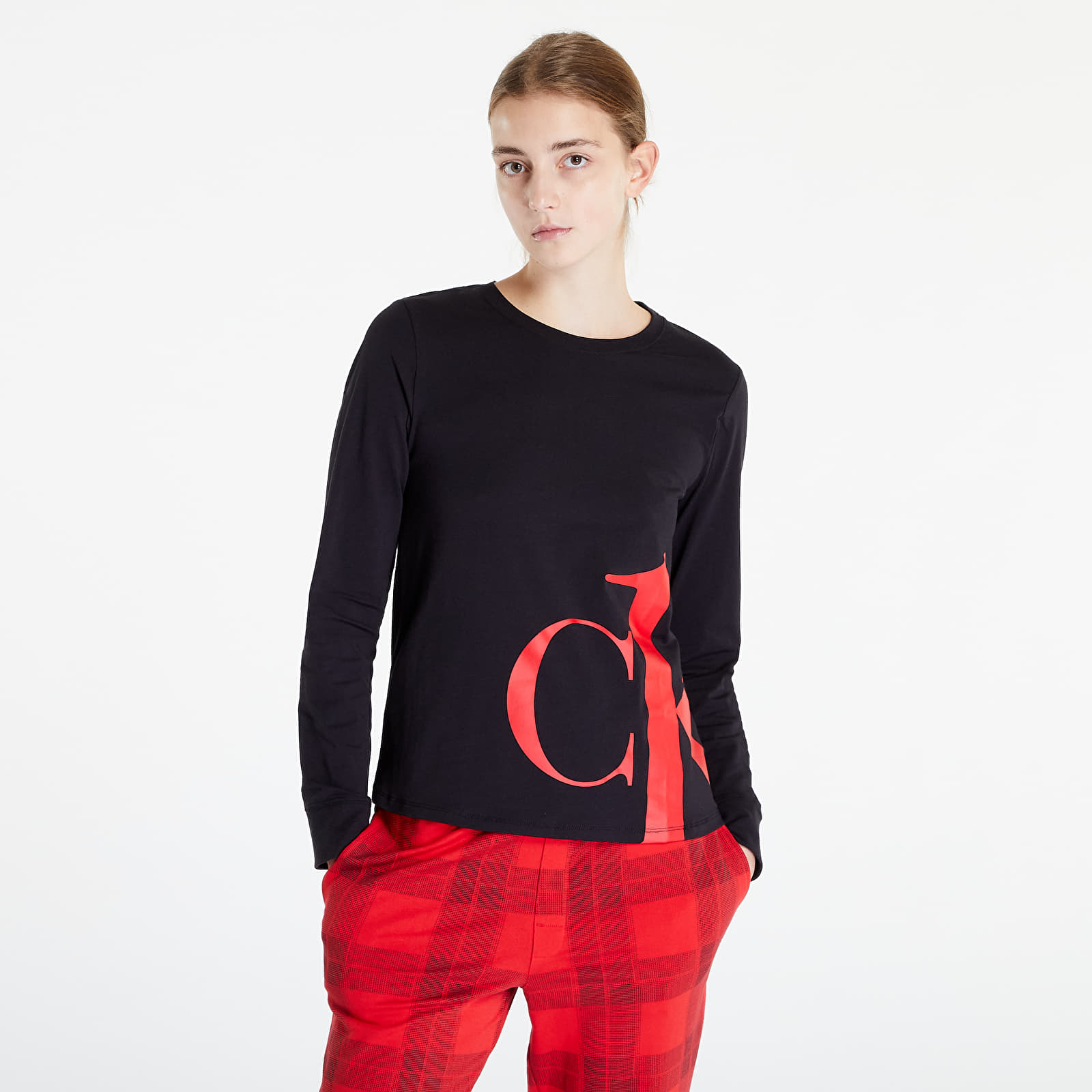 T-shirts Calvin Klein Ck1 Sleep L/S Crew Neck Black/ Exact Logo