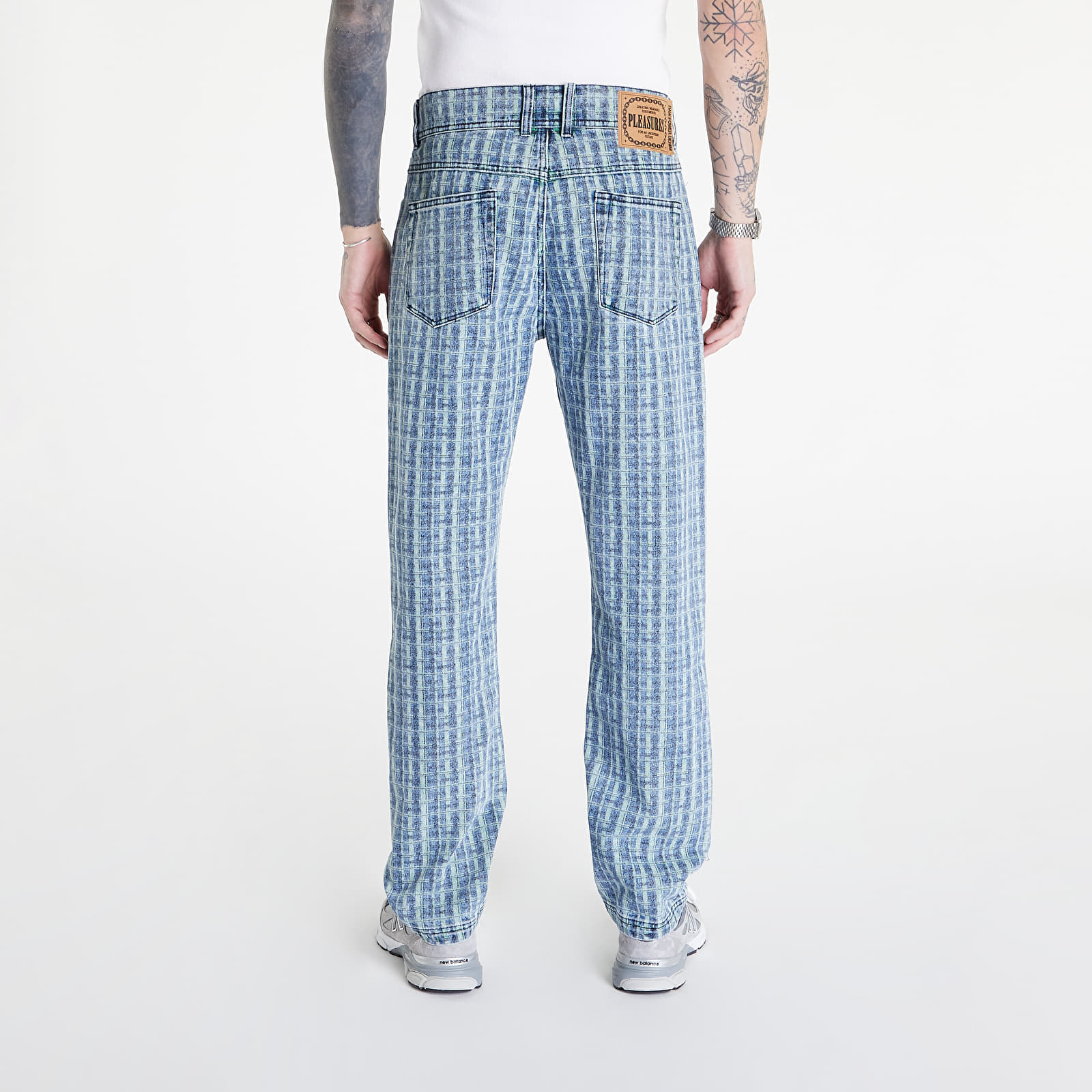 Pants and jeans PLEASURES Dallas Denim Pant Green Footshop