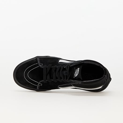 Men s shoes Vans SK8 Hi Suede Canvas Black True White Footshop
