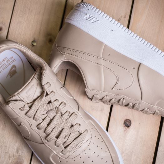 Nike air force 1 beige leather hot sale