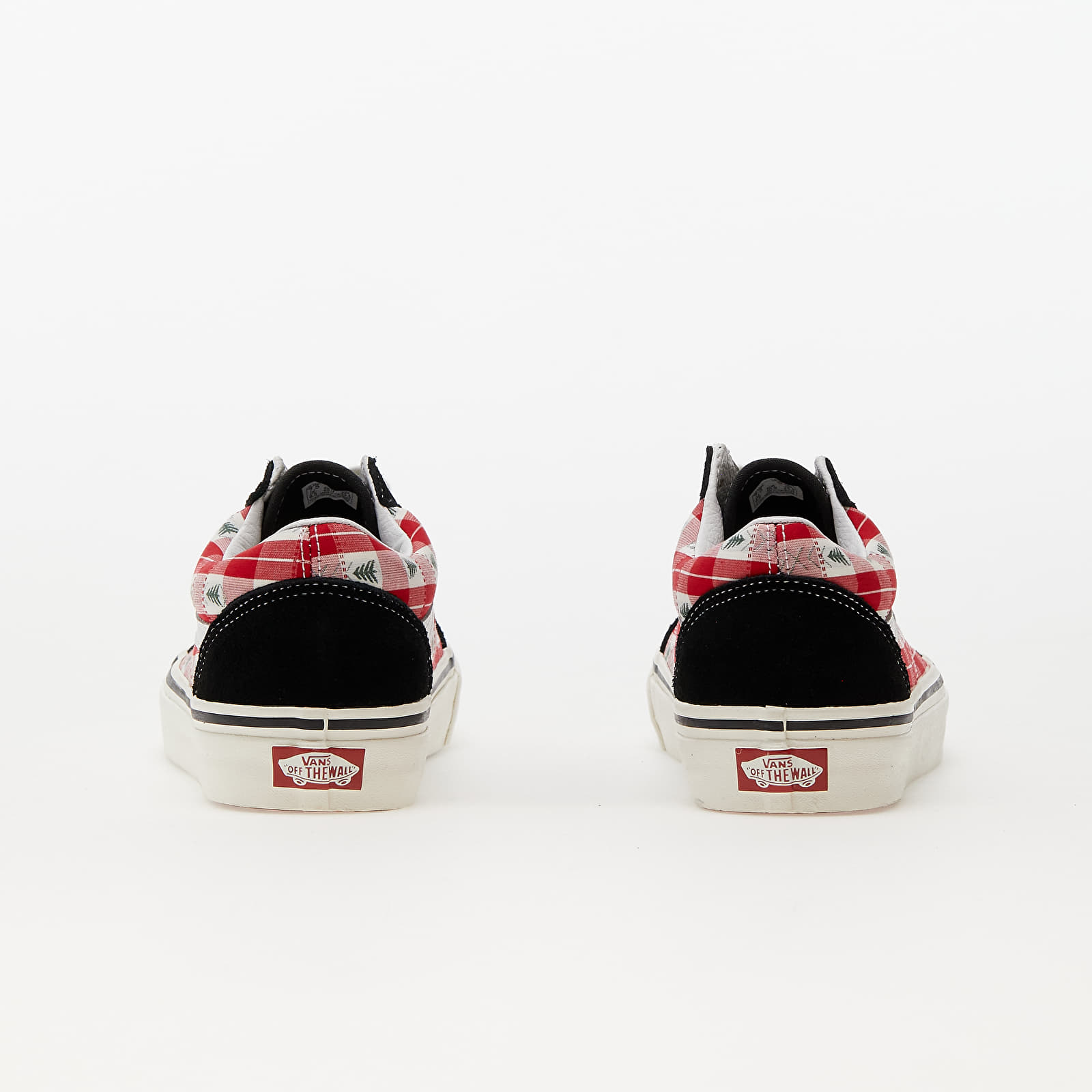 Vans old skool red black store checkerboard