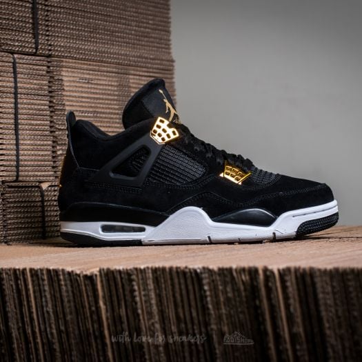 Jordan retro 4 nere e oro sales