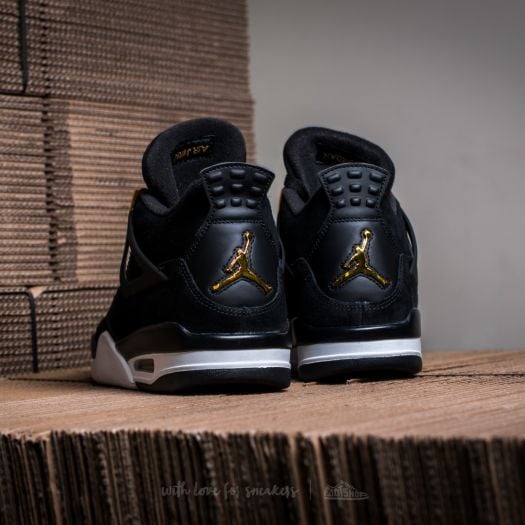 Manner Air Jordan 4 Retro Royalty Black Metallic Gold White Footshop