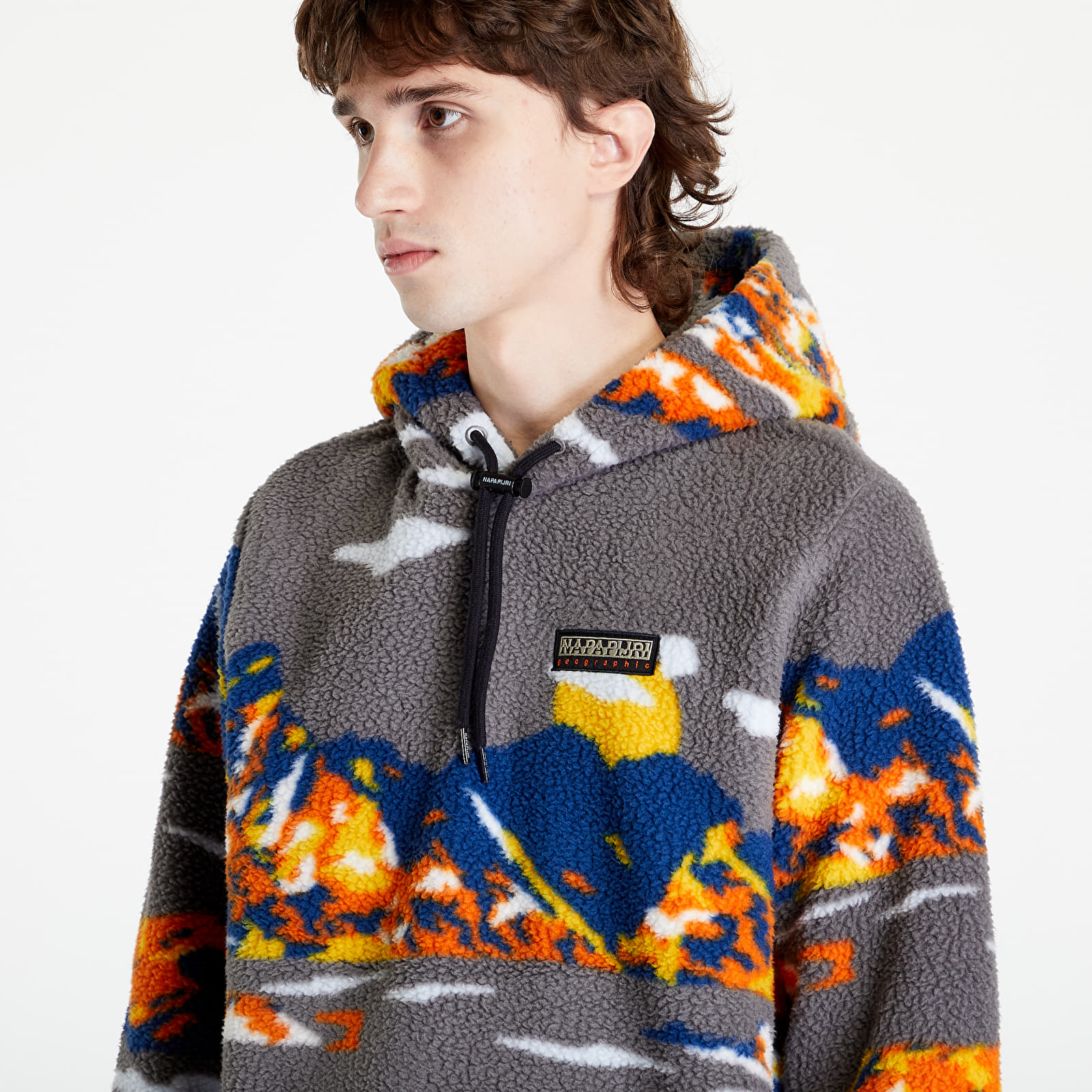 Felpe Napapijri T-Igloo Allover Print Hoodie Grey/ Multicolor
