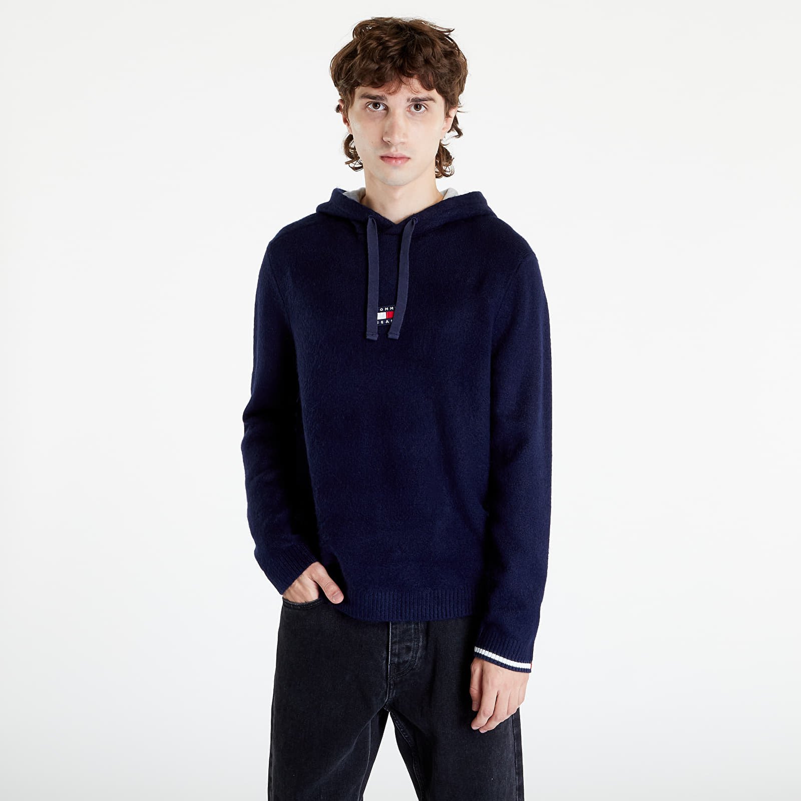 Levně Tommy Jeans Tjm Relaxed Badge Hoodie Sweater Twilight Navy