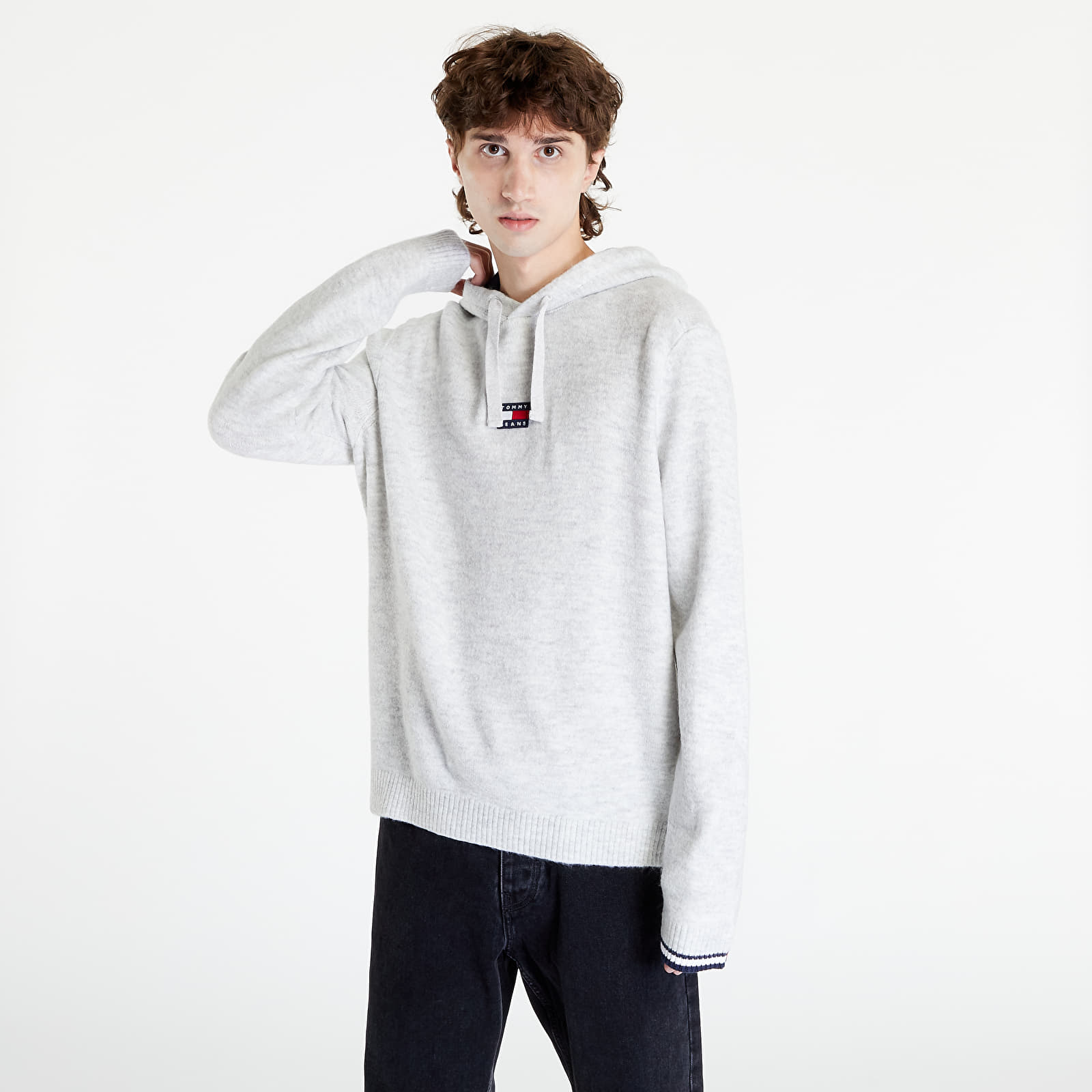 Hoodies and sweatshirts  Tommy Jeans Tjm Relaxed Badge Hoodie Sweater Silver Grey Heather