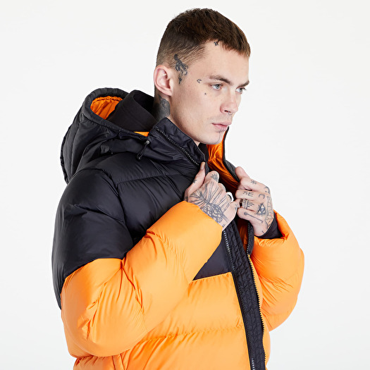 Puffy orange jacket on sale