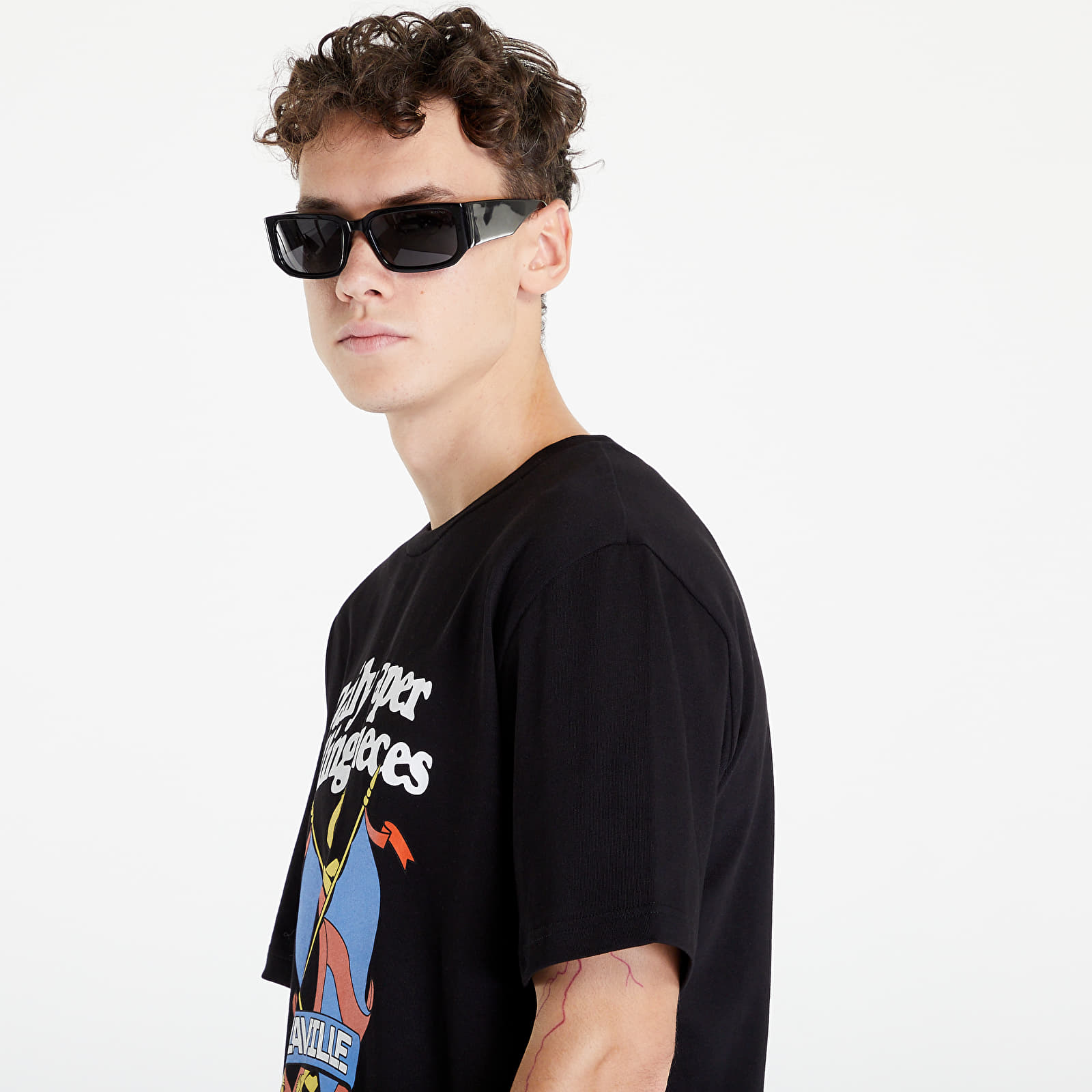 Tricouri  Daily Paper x Filling Pieces Flag T-Shirt Black