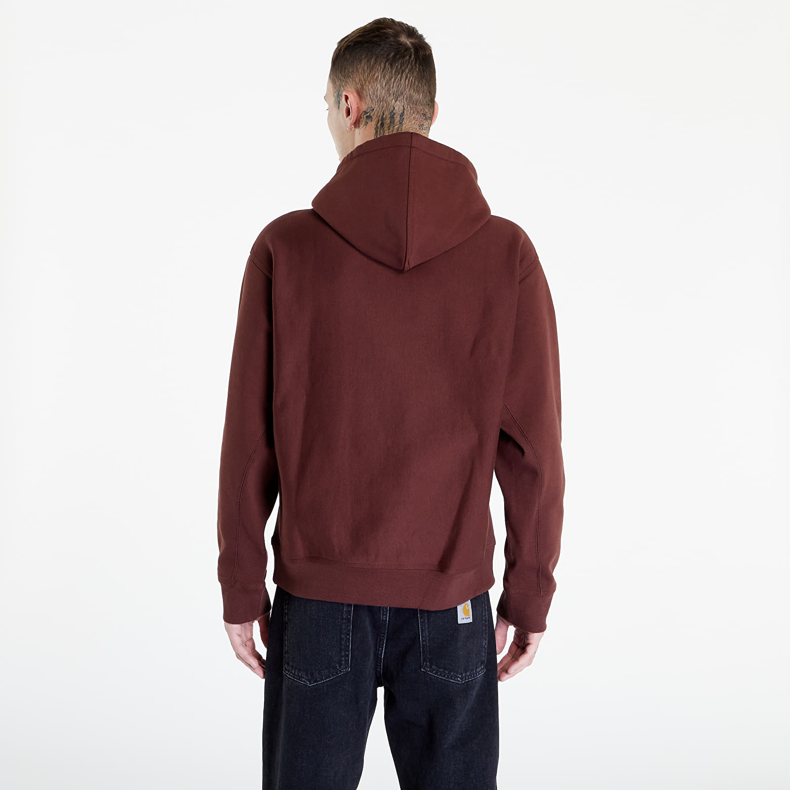 Džemperiai su gobtuvais ir džemperiai Carhartt WIP Hooded American Script Sweat Ale