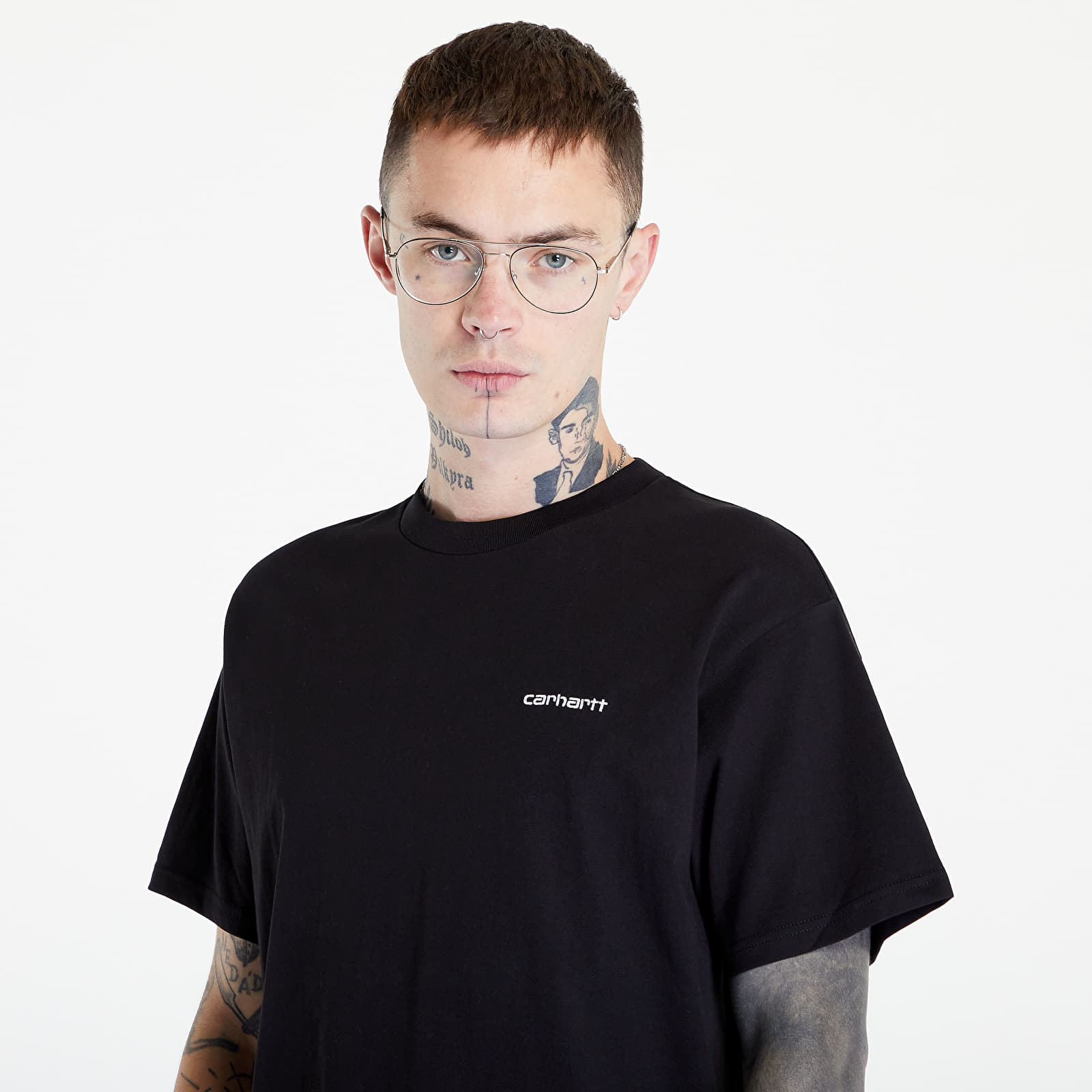 T-Shirts Carhartt WIP S/S Script Embroidery T-Shirt Black/ White