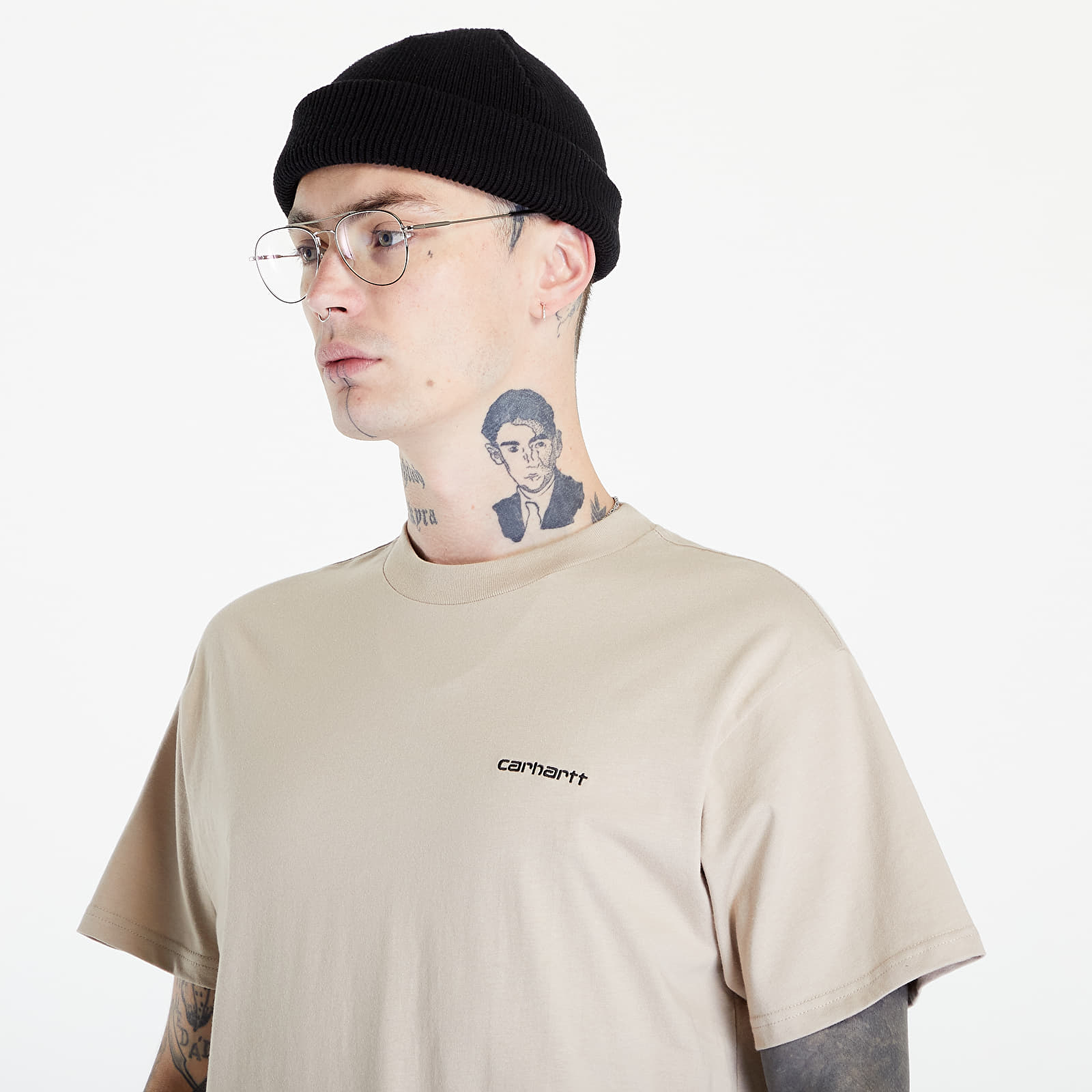 Pólók Carhartt WIP S/S Script Embroidery T-Shirt Wall/ Black