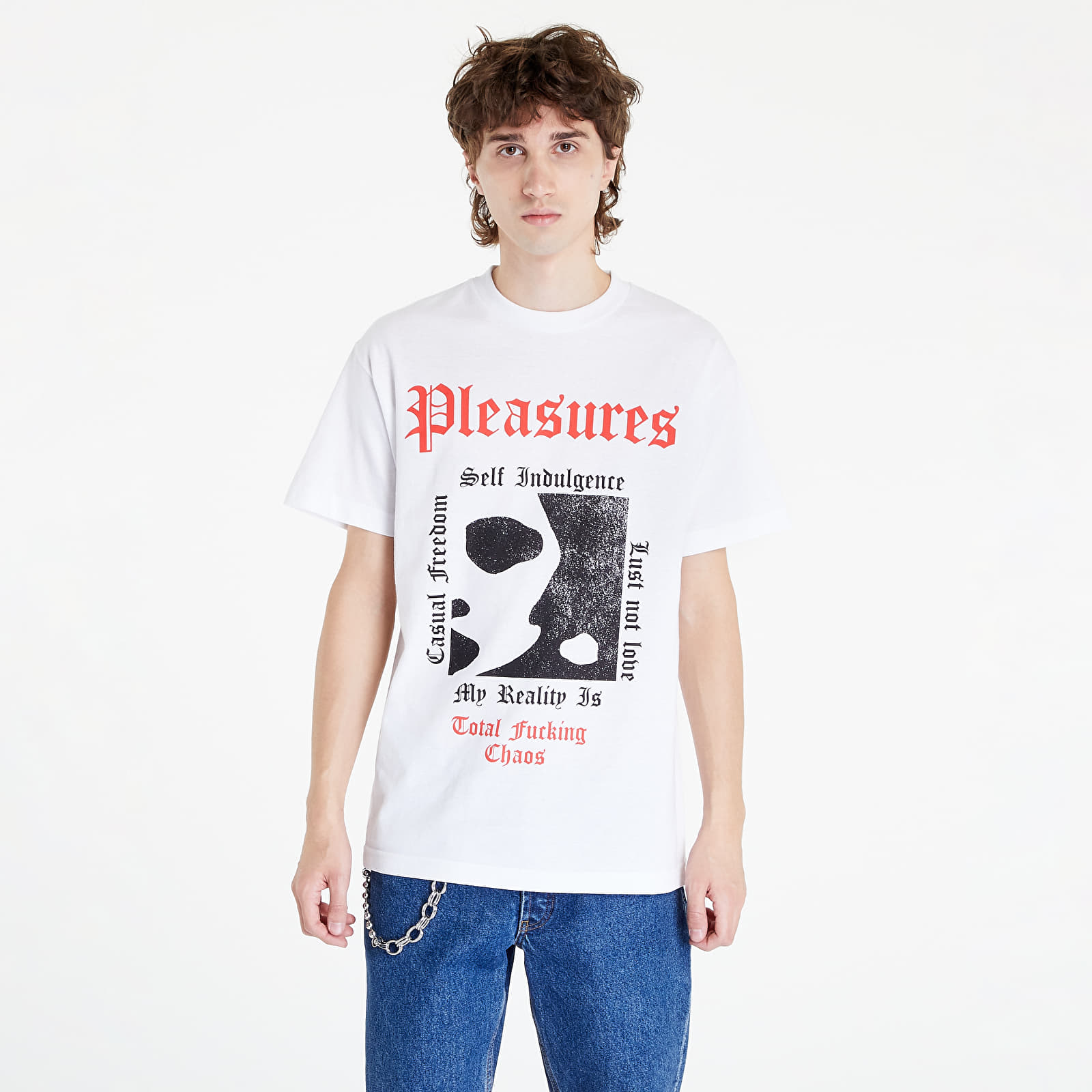 T-shirts PLEASURES Reality T-Shirt White