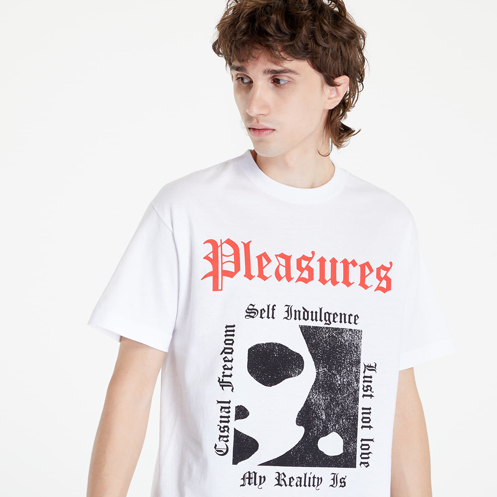 T-shirts PLEASURES Reality T-Shirt White